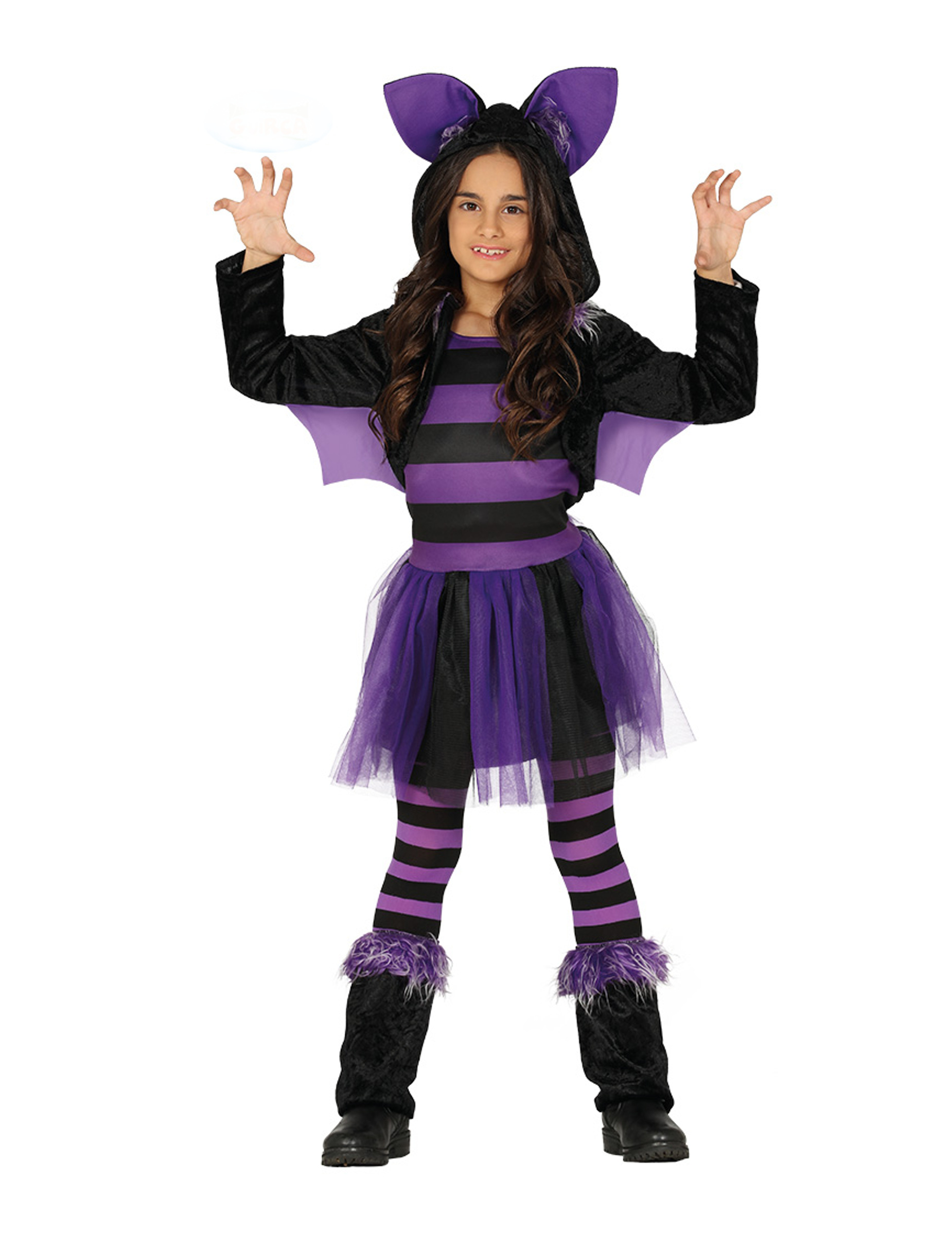 Déguisement chauve-souris violette avec tutu fille