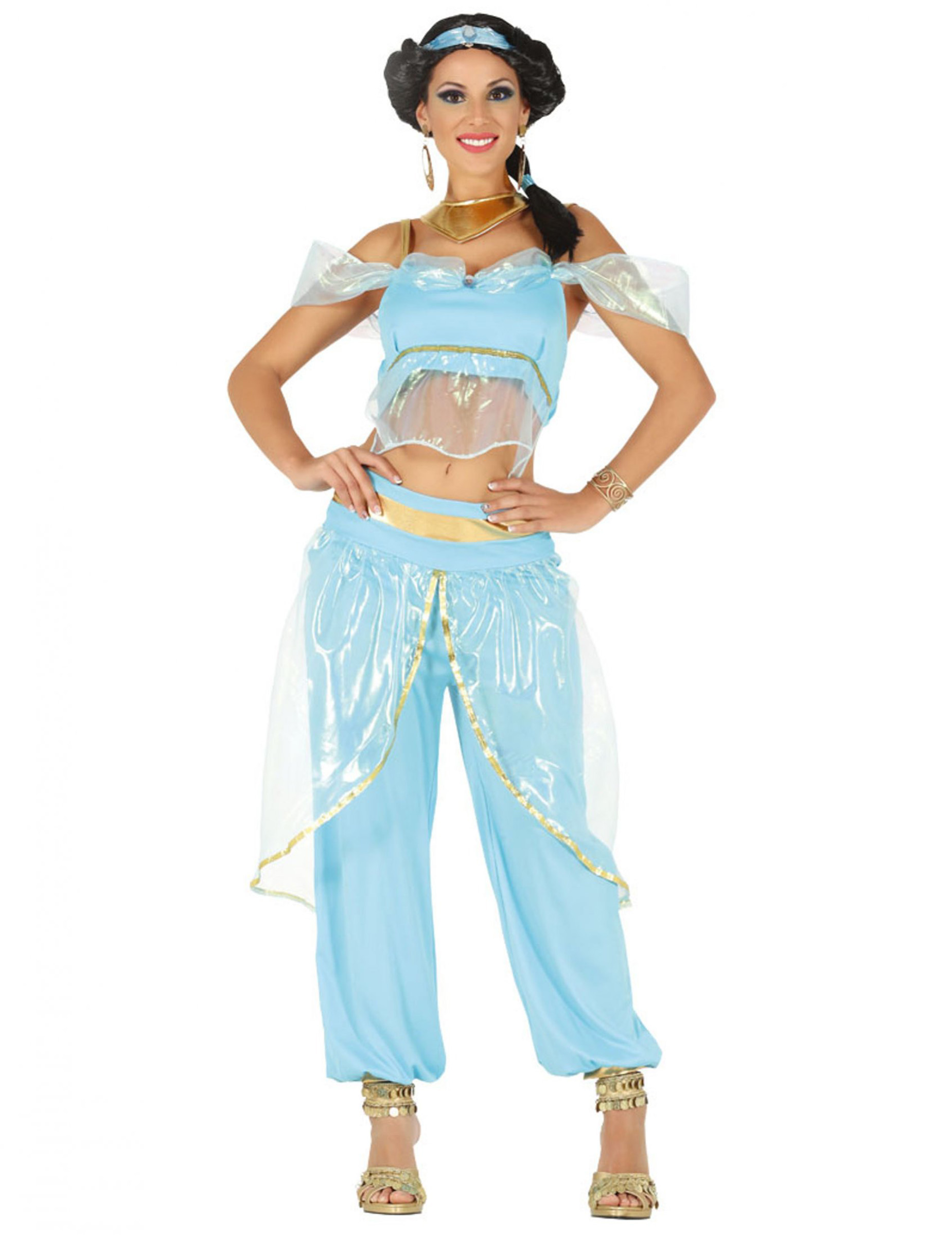 Déguisement princesse orientale bleu femme