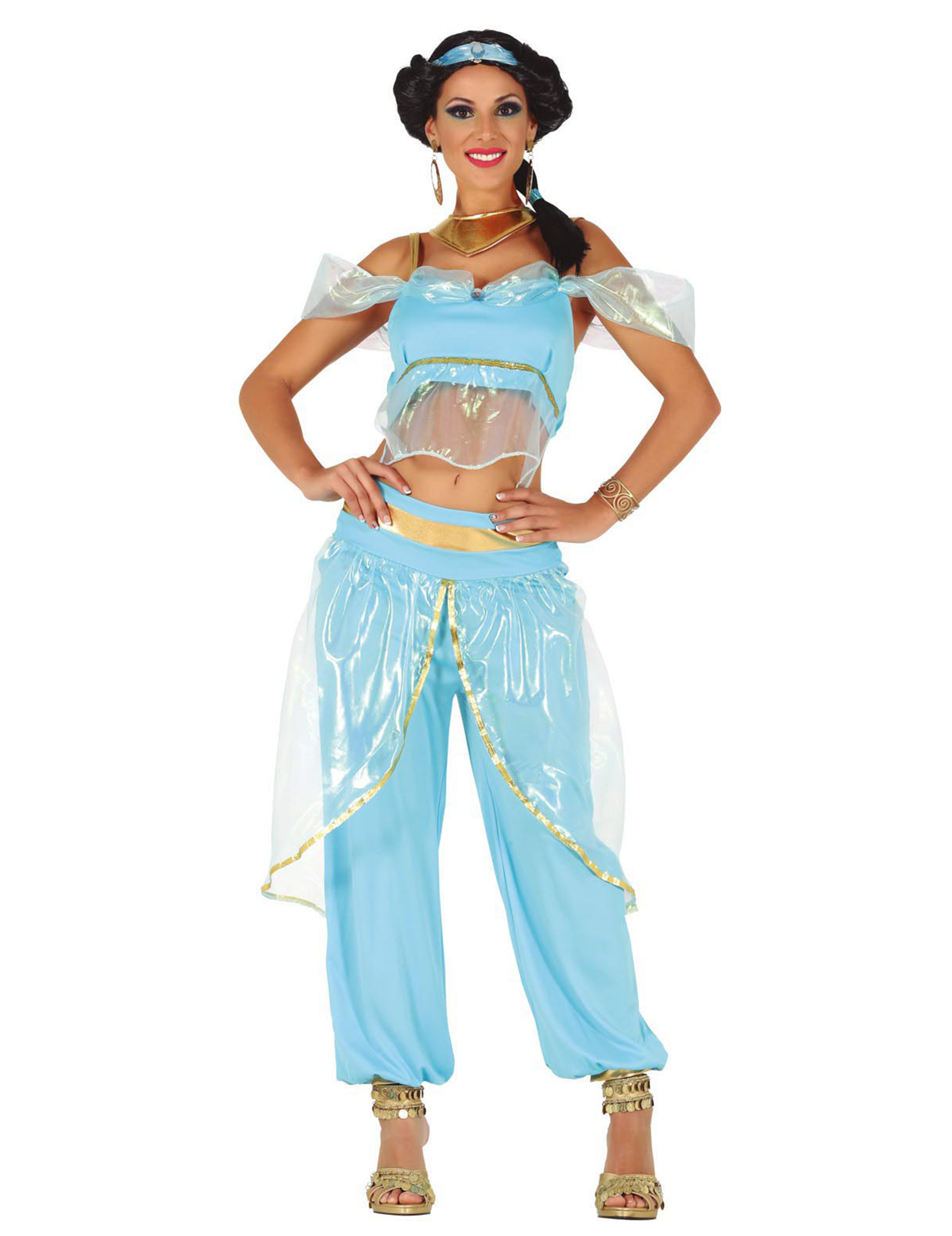 Déguisement princesse orientale bleu femme