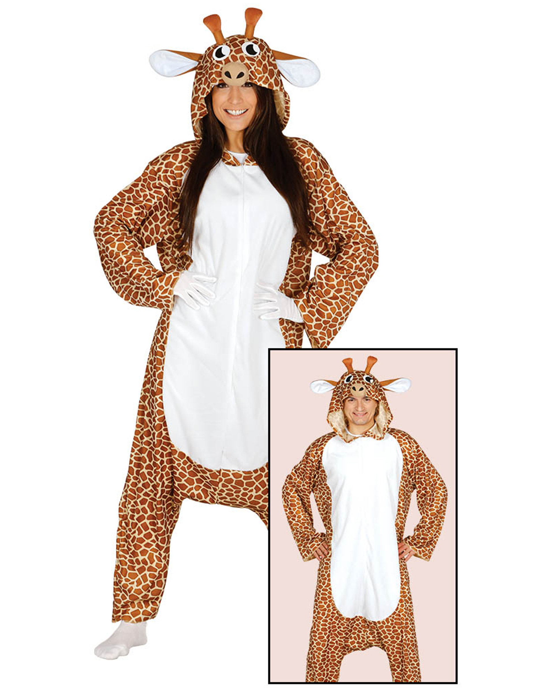 Déguisement combinaison girafe adulte