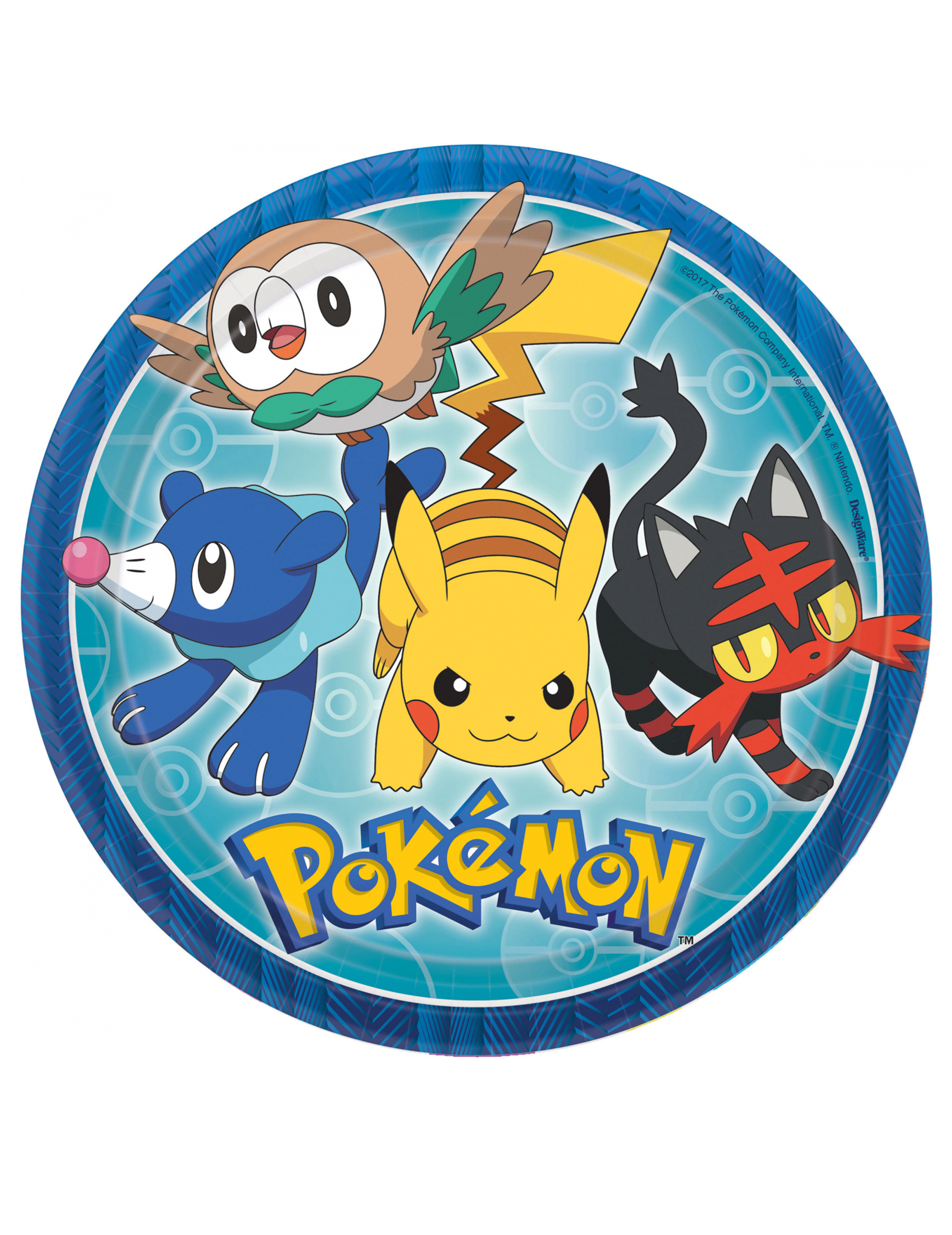 8 Assiettes Pokémon Core 23 cm