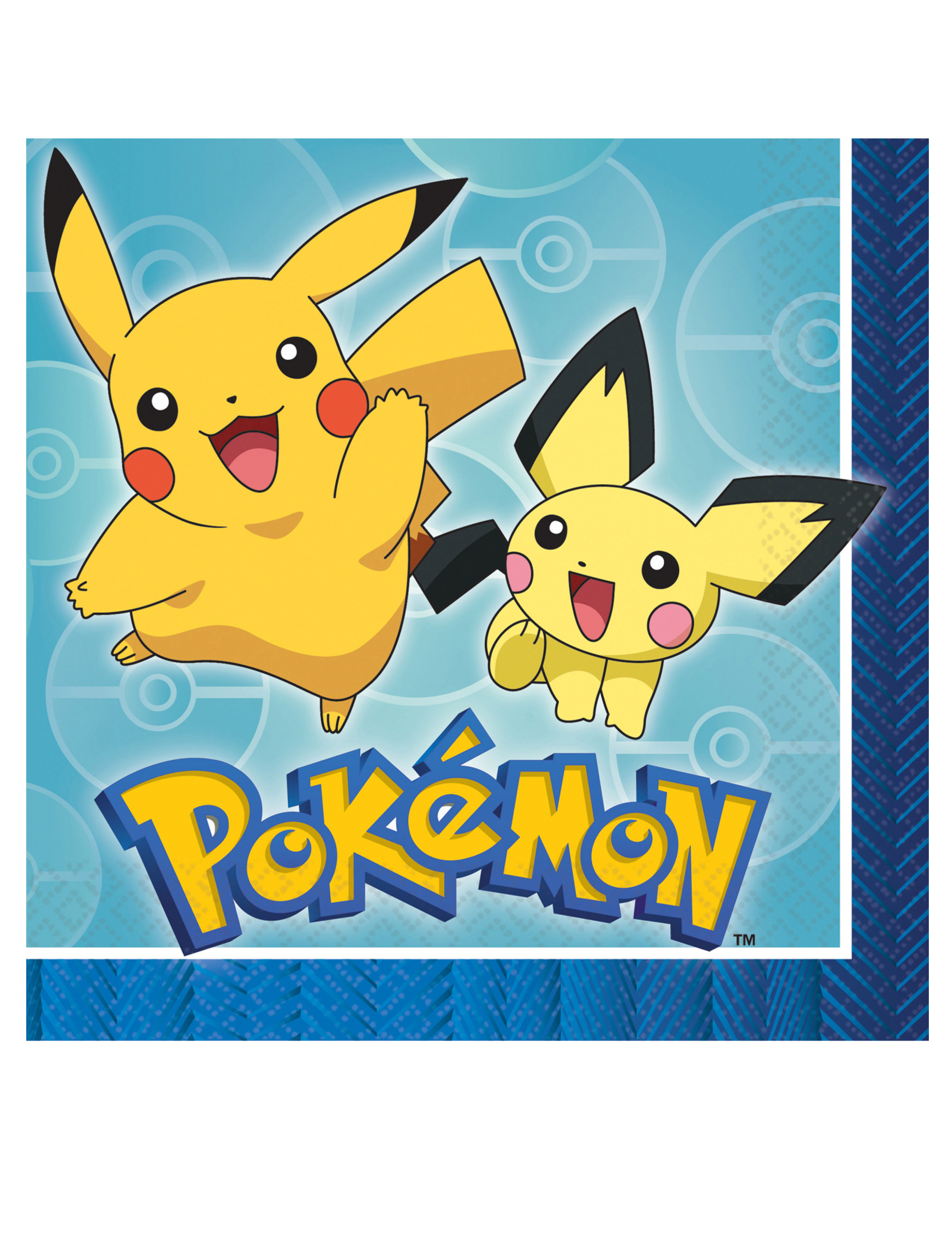 16 Serviettes en papier Pokémon Core 33 x 33 cm