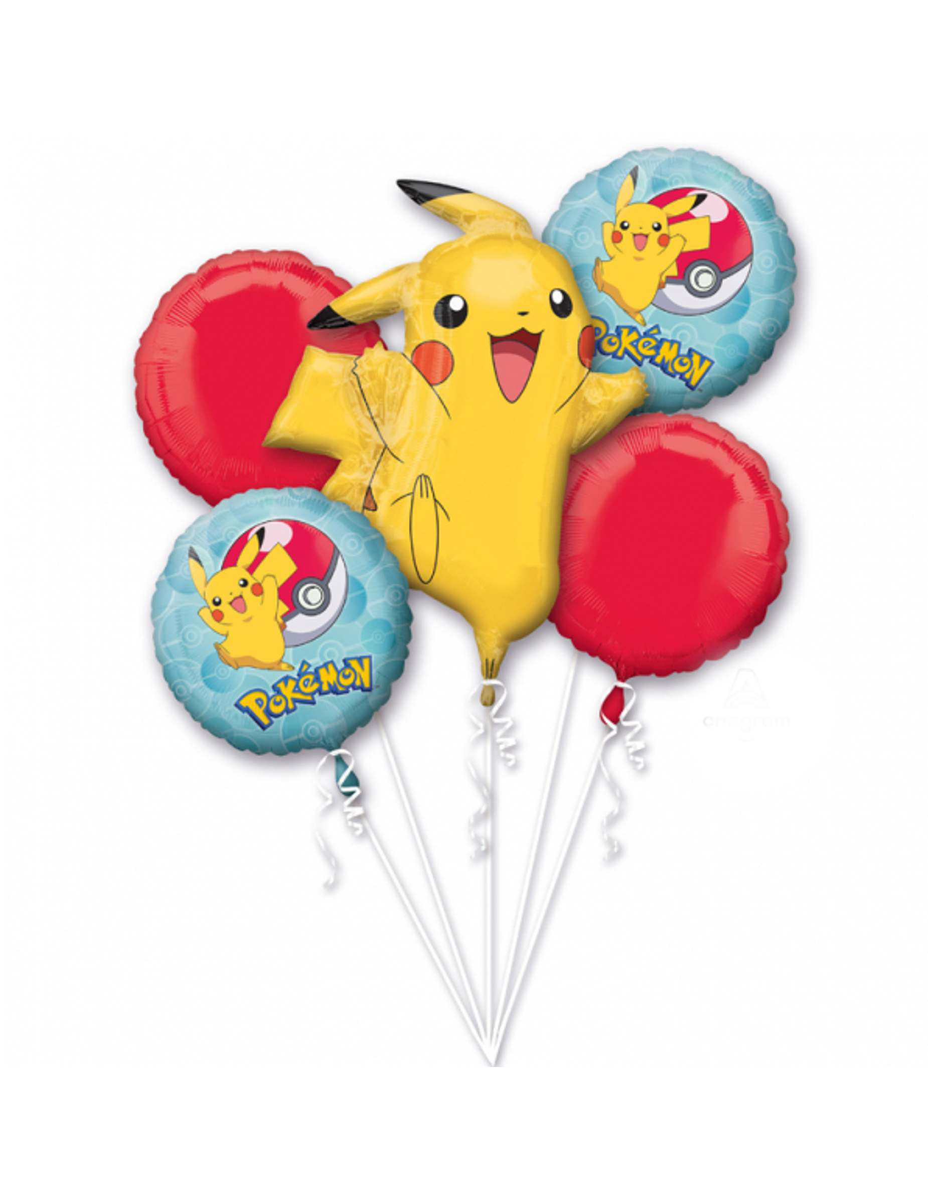 5 Ballons aluminium Pokémon