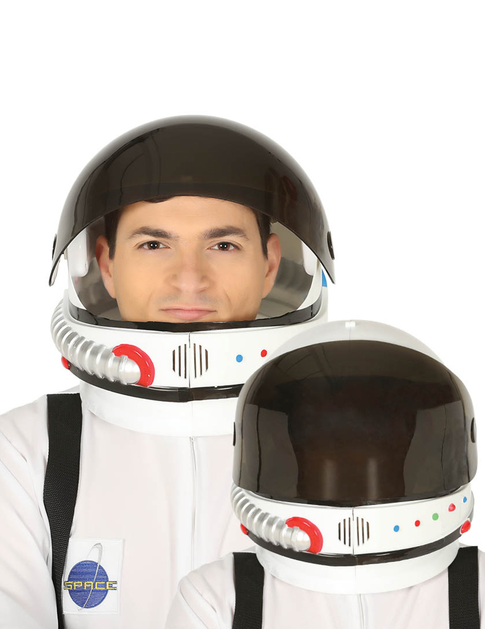 Casque astronaute visière amovible adulte
