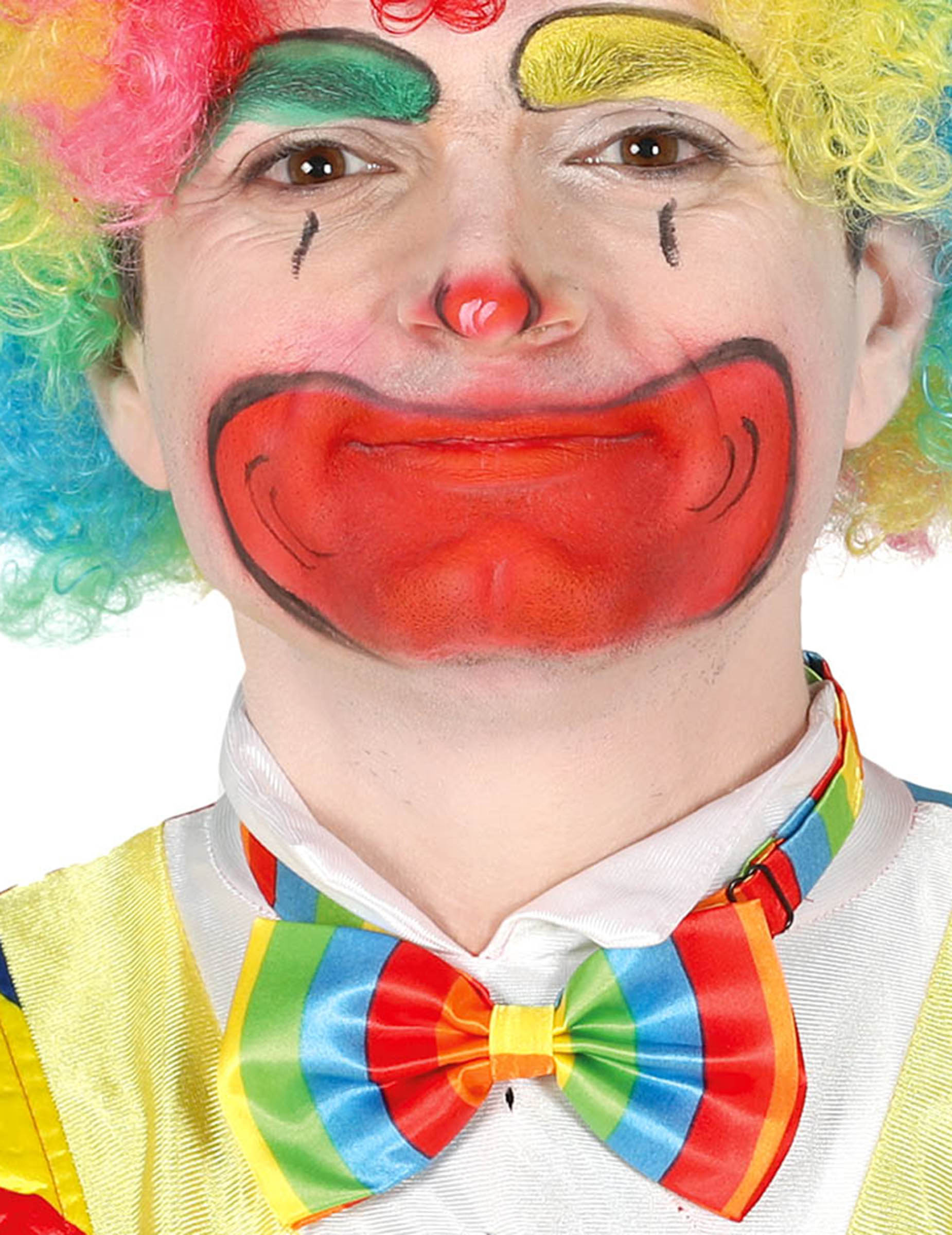 Noeud papillon clown multicolore adulte