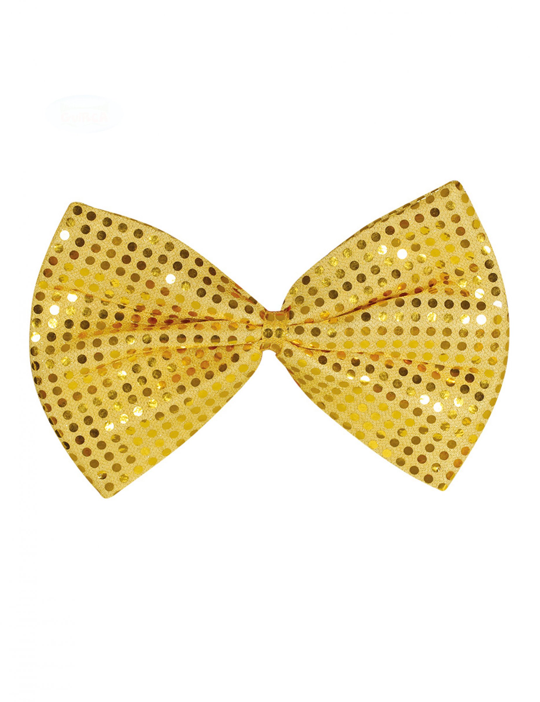 N ud papillon géant grosses paillettes doré adulte 30 cm