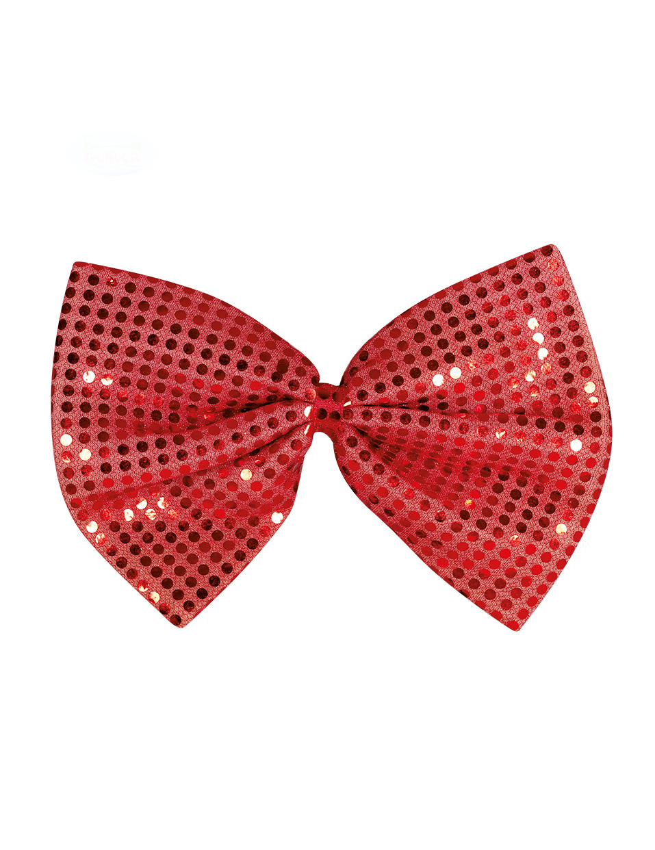 Noeud papillon géant grosses paillettes rouge adulte 30 cm