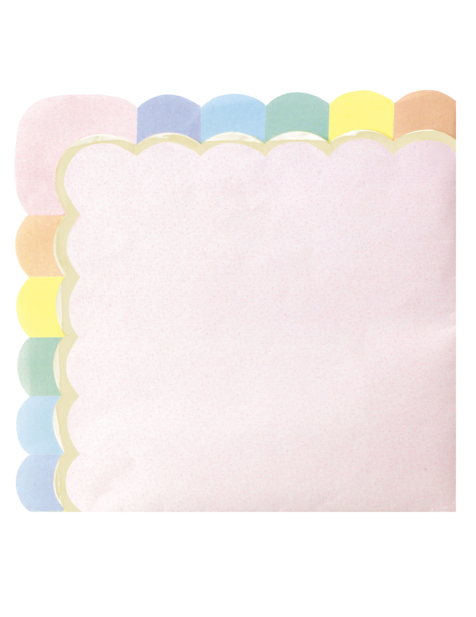 16 Serviettes en papier festonnées rose pastel 33 x 33 cm