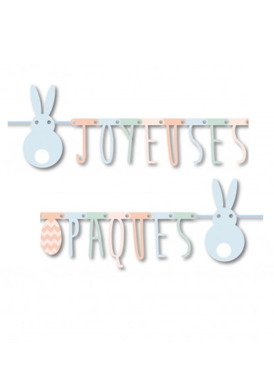 Guirlande en carton Joyeuses Paques 1,6 m