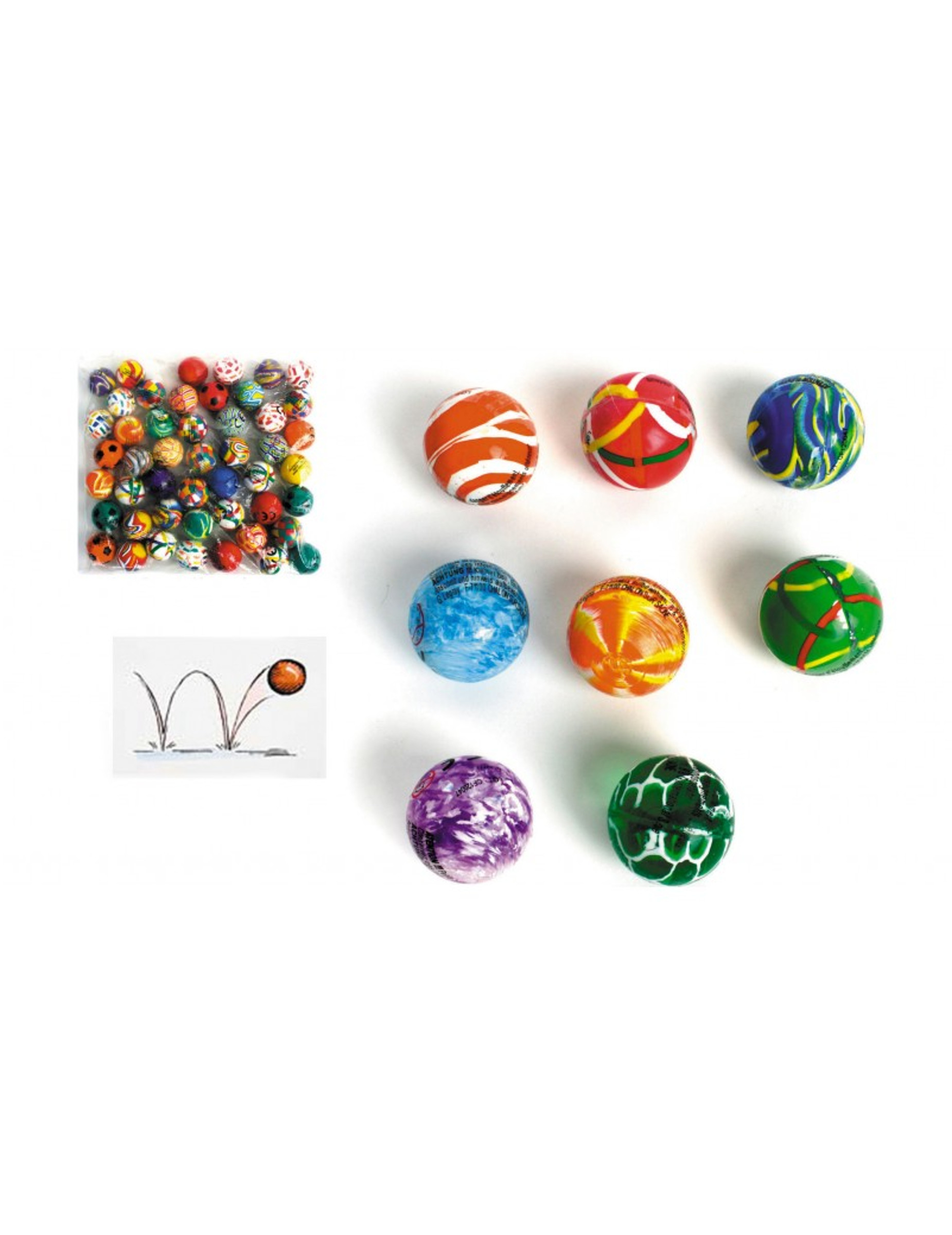 Accessoire pinata balle super rebond 3 cm