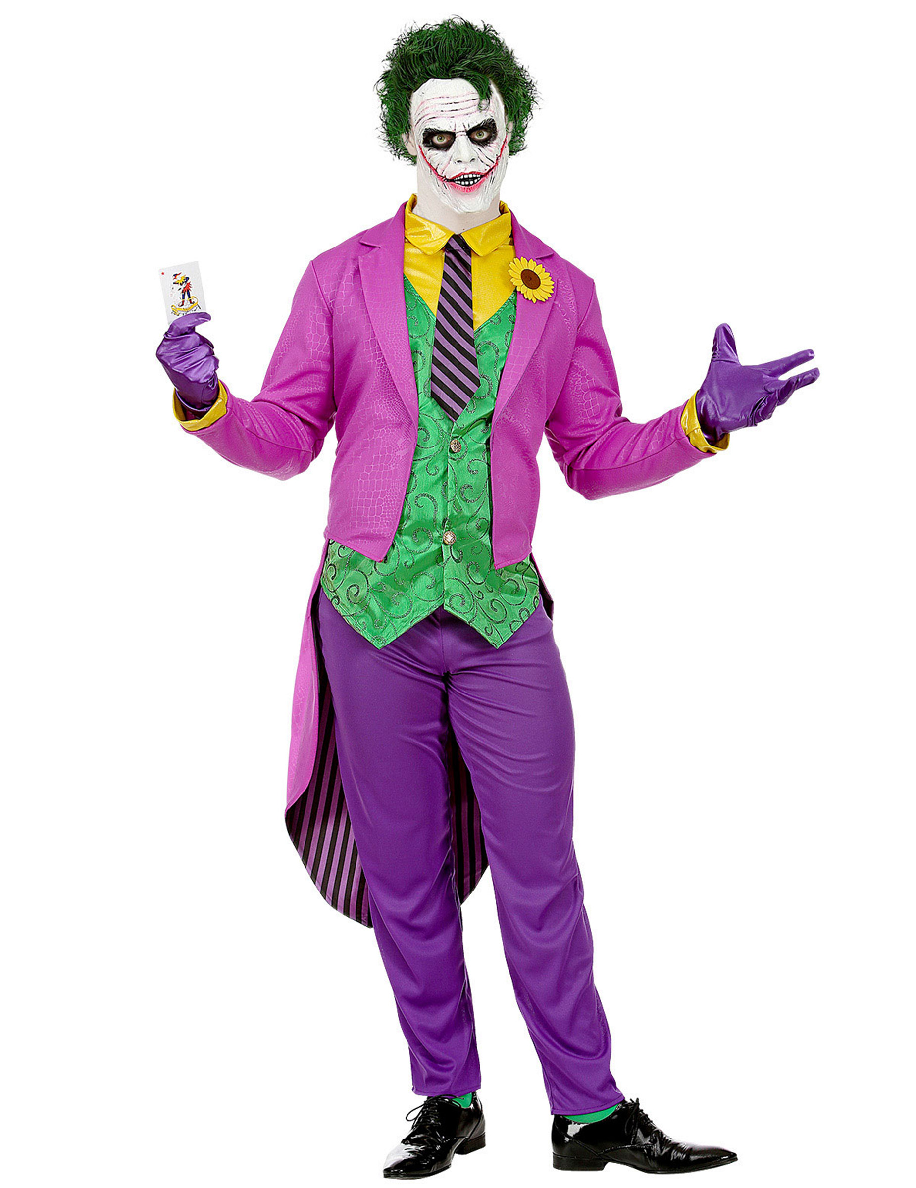Déguisement psychopathe fou violet homme