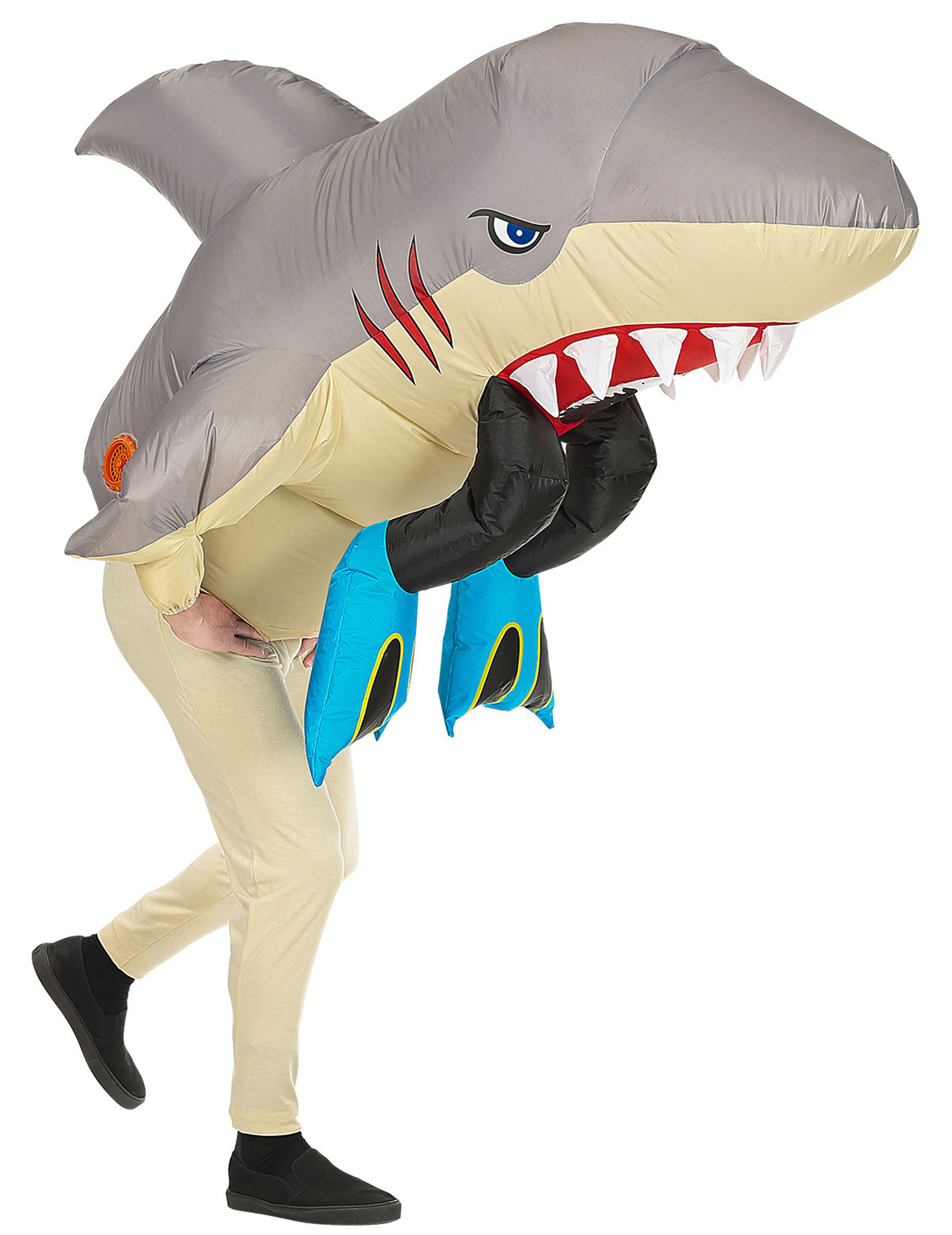 Déguisement gonflable attaque de requin adulte