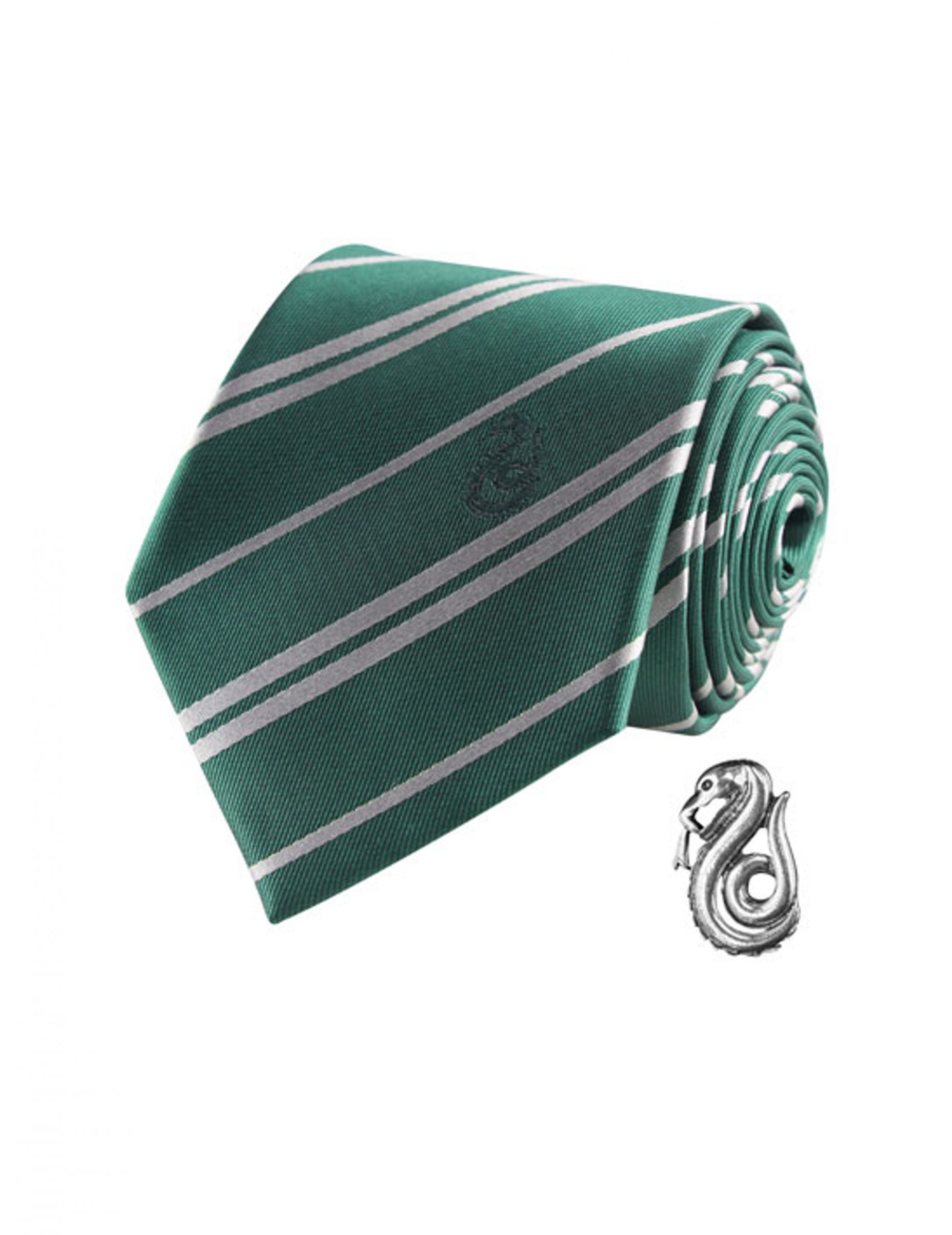 Réplique cravate deluxe avec pin's Serpentard Harry Potter