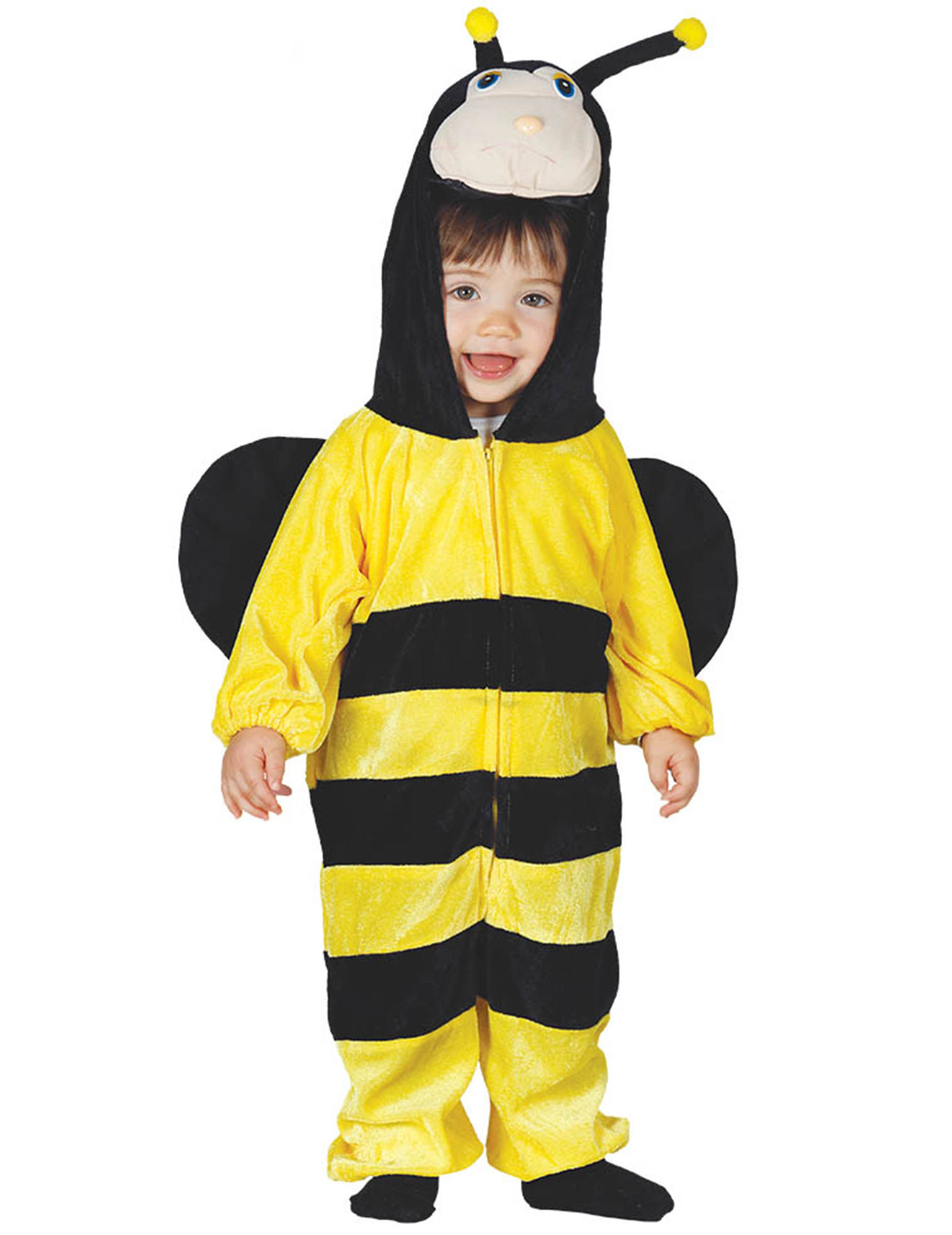 Déguisement combinaison abeille avec capuche bébé