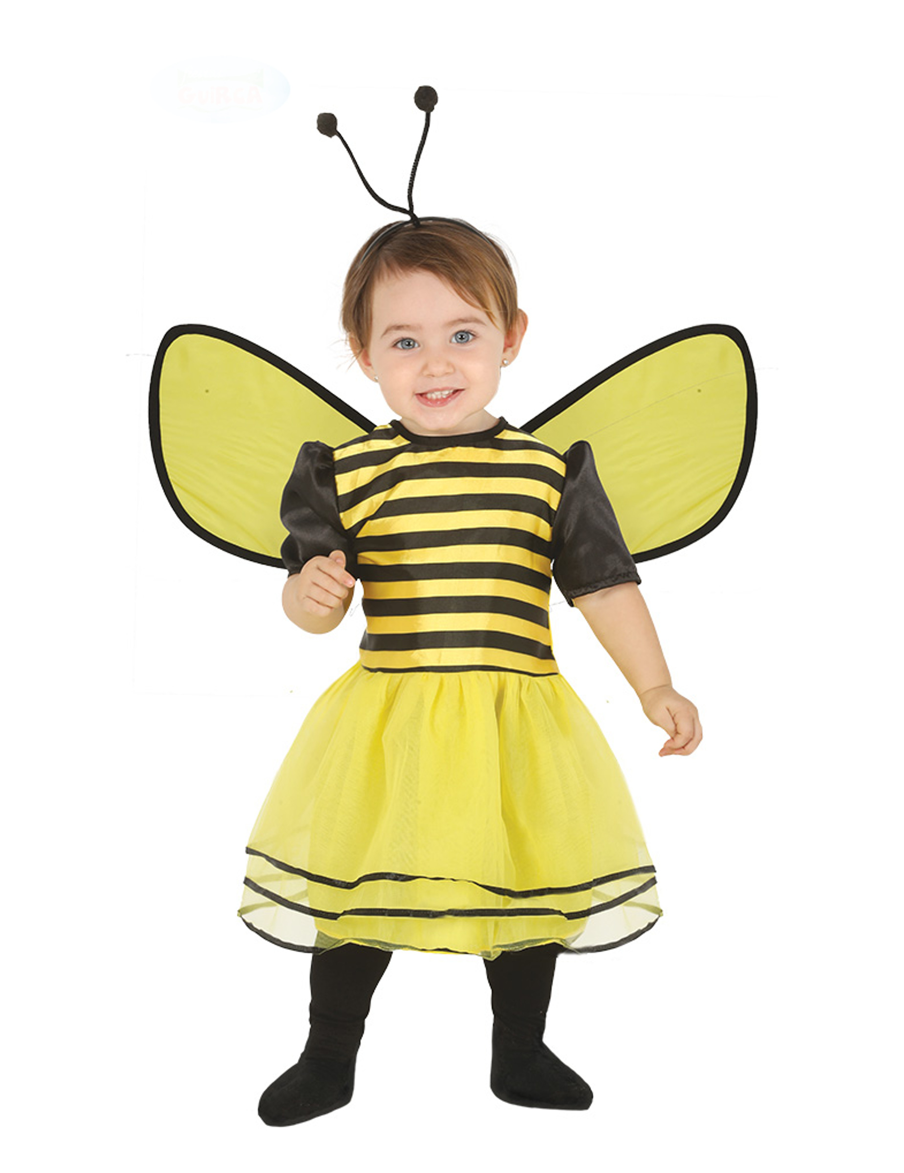 Déguisement robe abeille avec serre-tête bébé