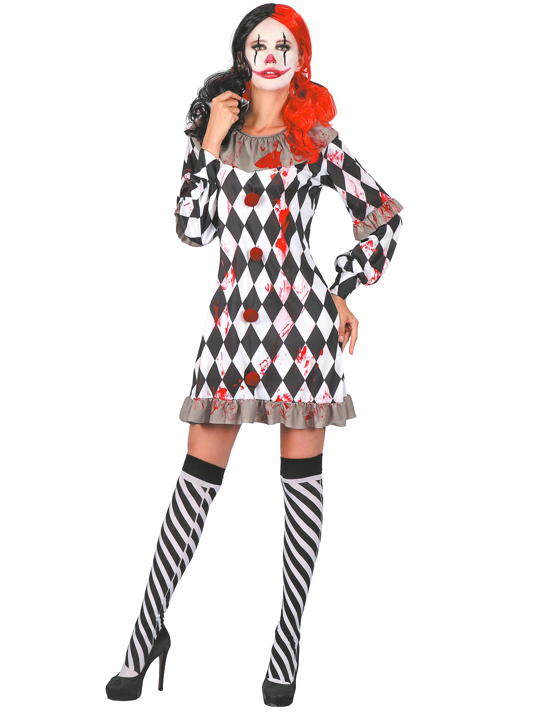 Déguisement clown ensanglanté femme