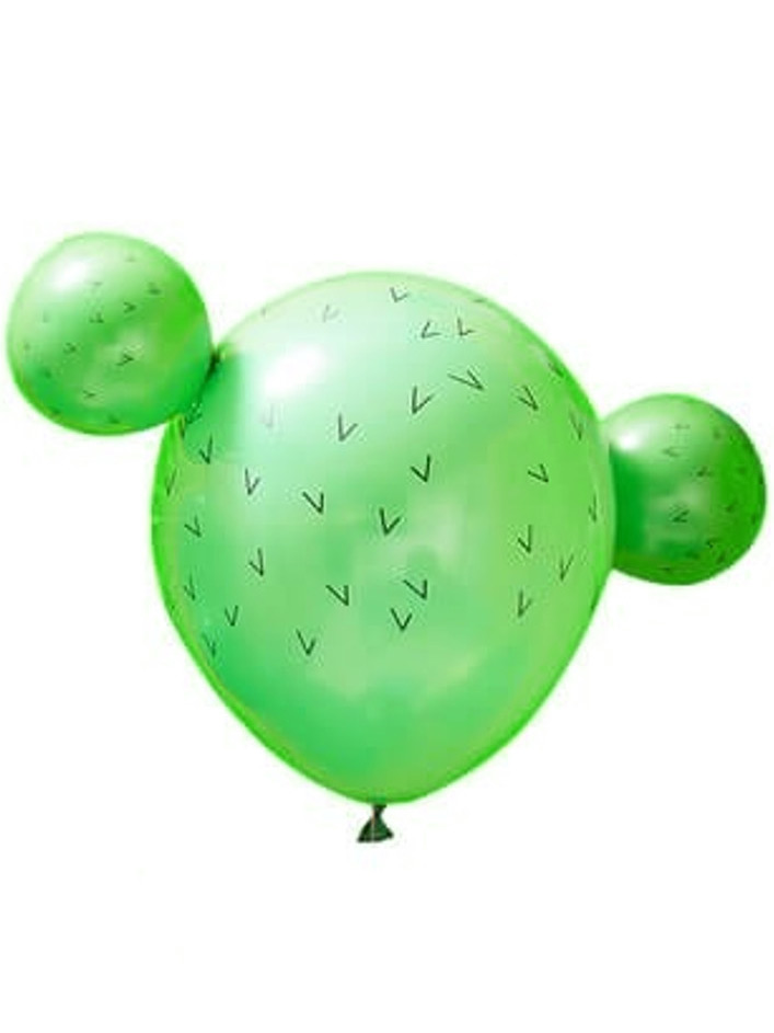 5 Ballons en latex cactus verts 30 et 13 cm