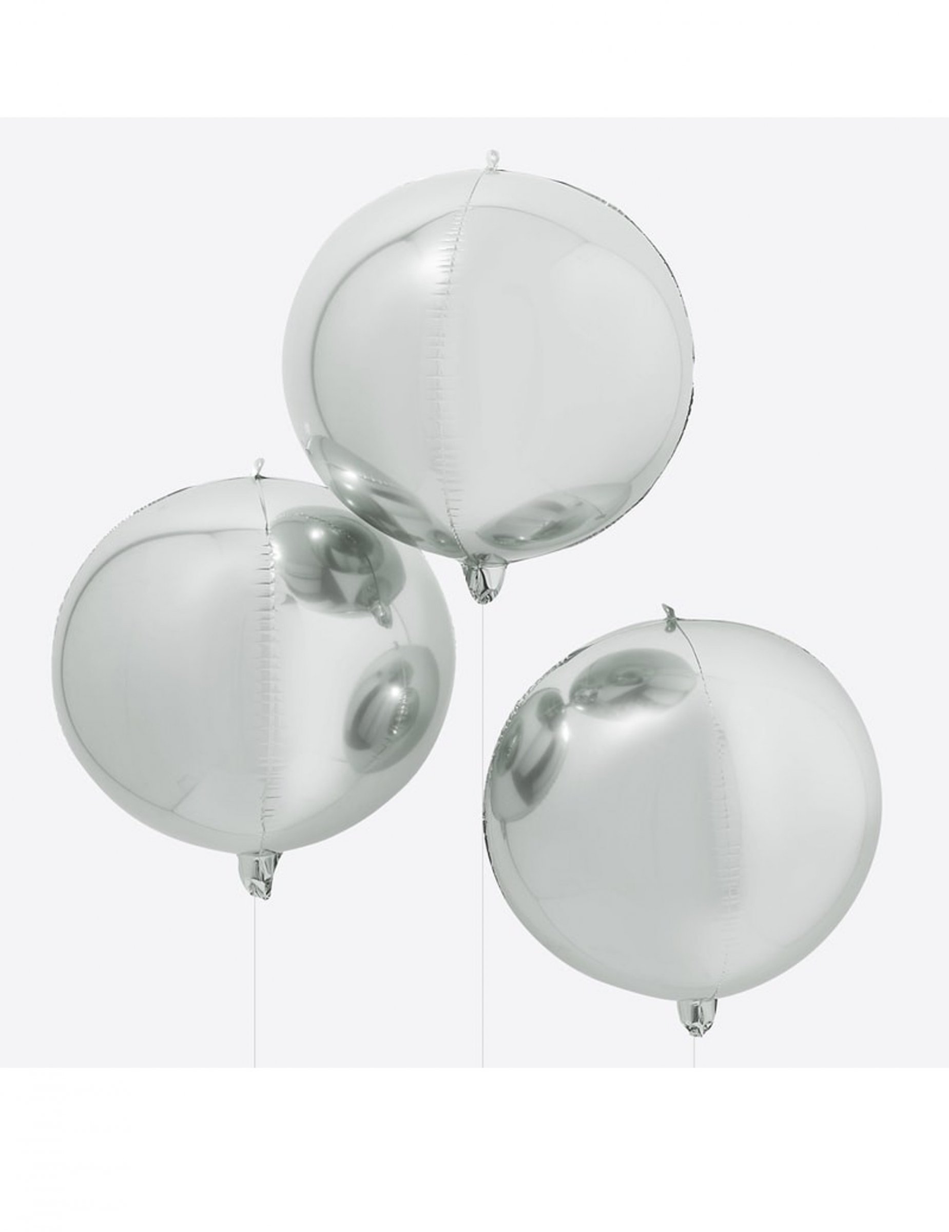 Ballon géant rond argenté métallique 55 cm