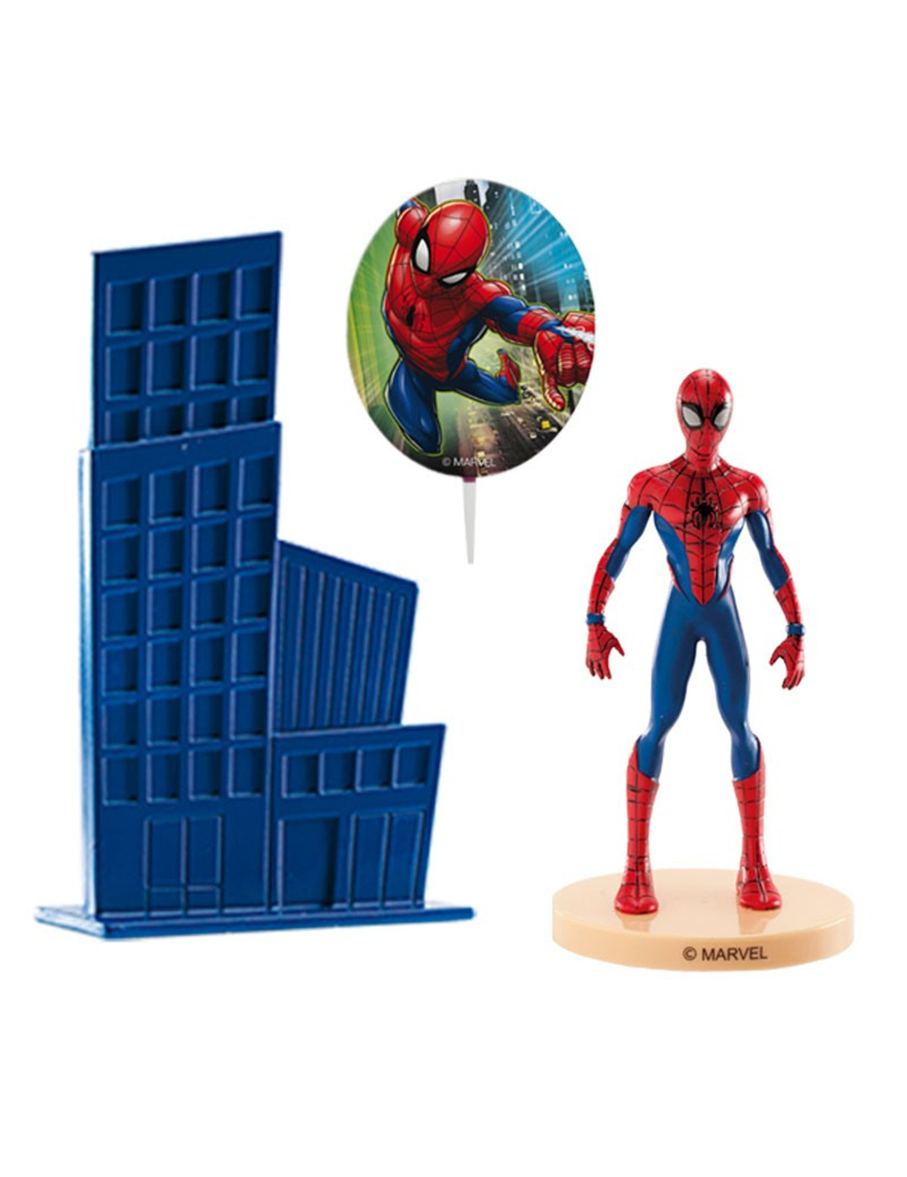 Kit cake toppers en plastique Spiderman 8,5 cm