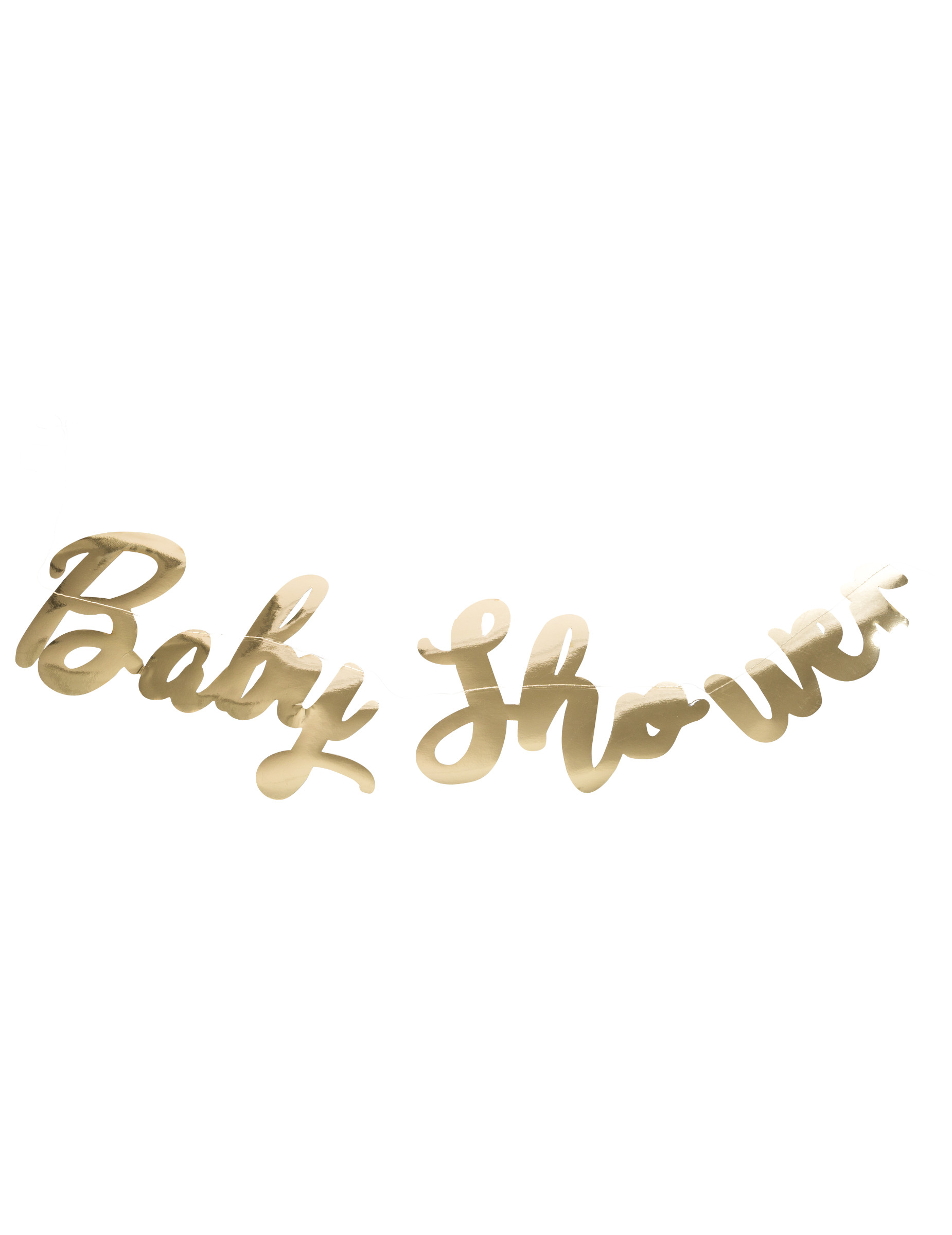 Guirlande lettres Baby Shower dorée metal 1 m