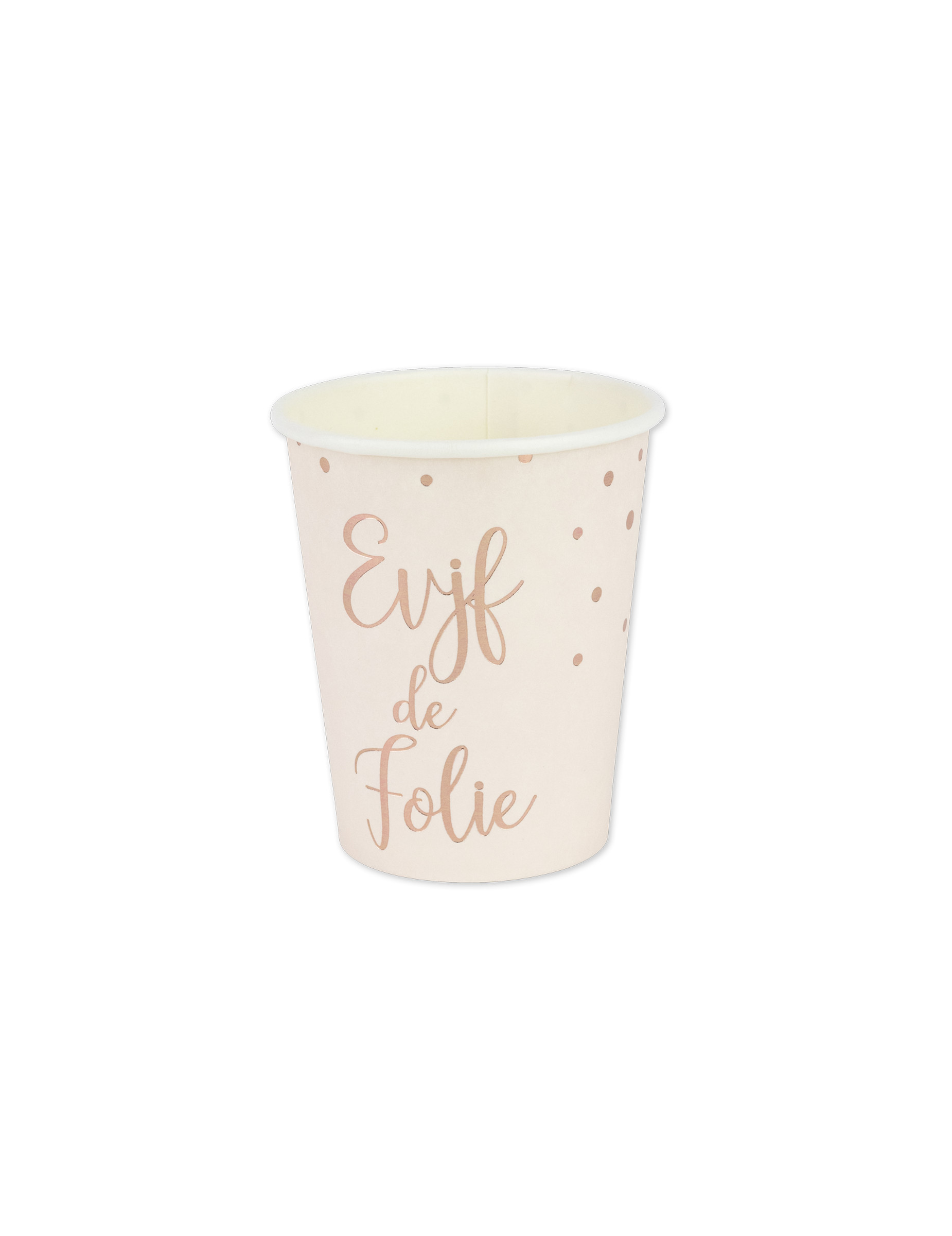 8 Gobelets en carton EVJF de folie rose gold 255 ml
