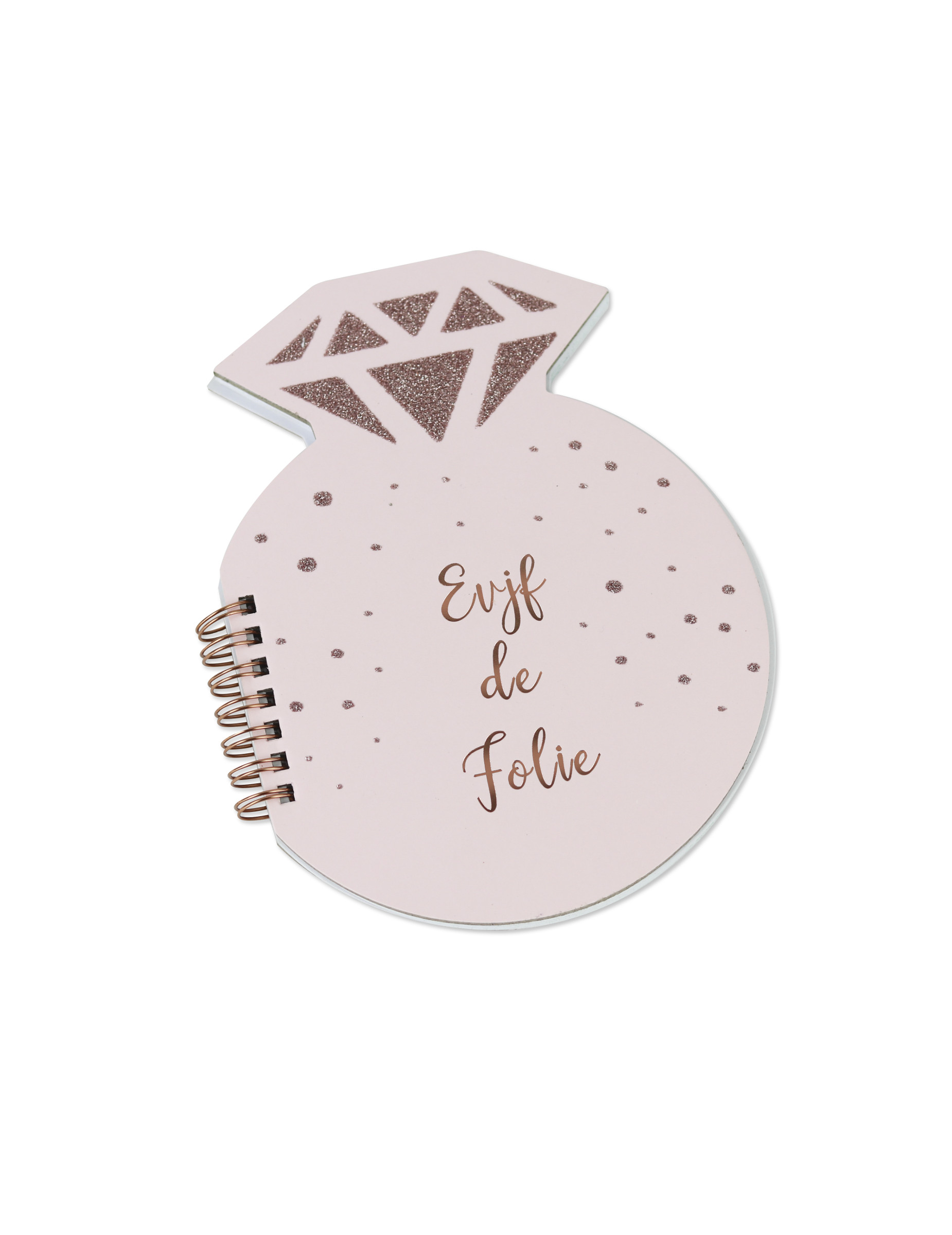 Carnet diamant EVJF de folie rose gold 68 pages 14 x 18 cm