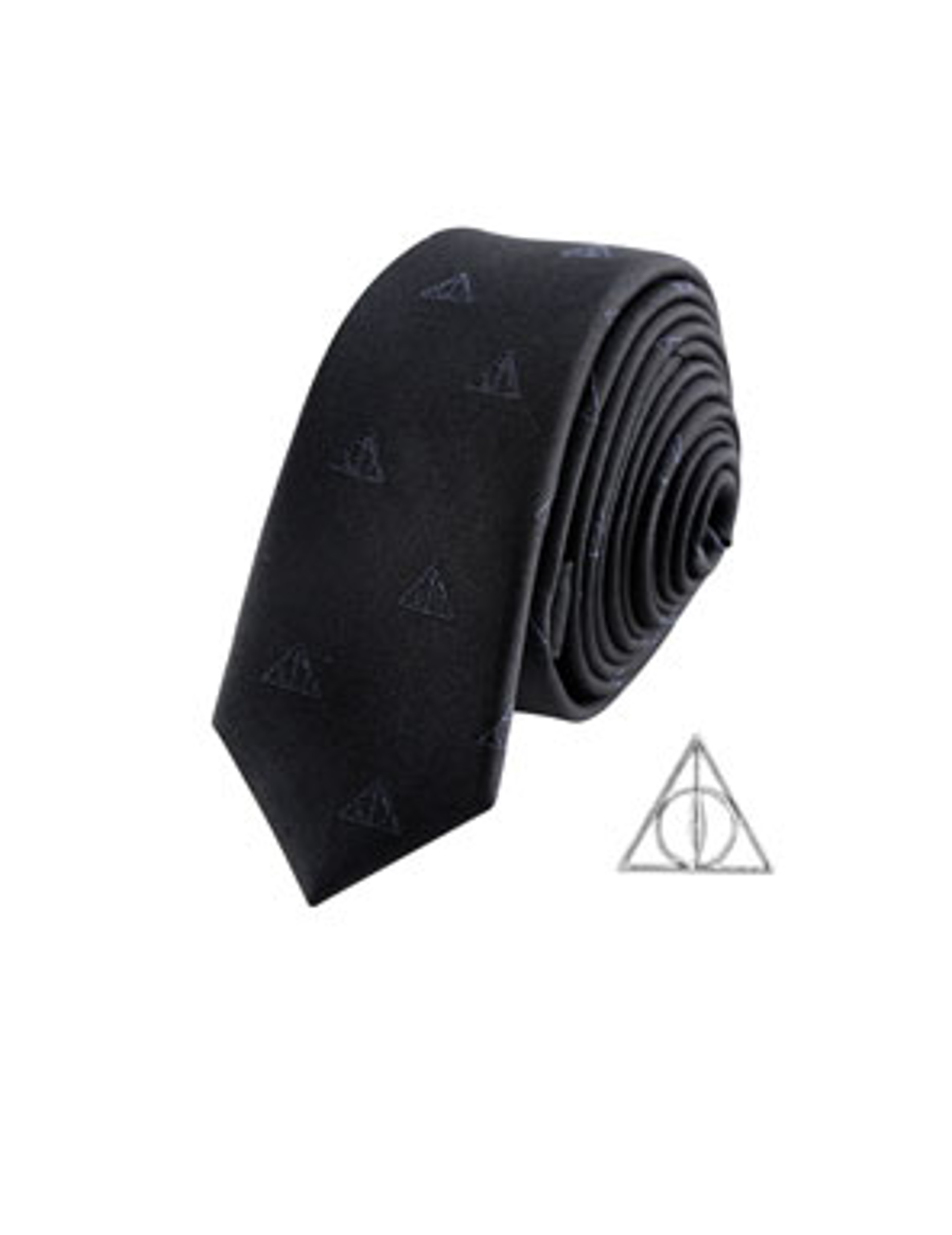 Réplique cravate deluxe avec pin's Les Reliques de la Mort Harry Potter