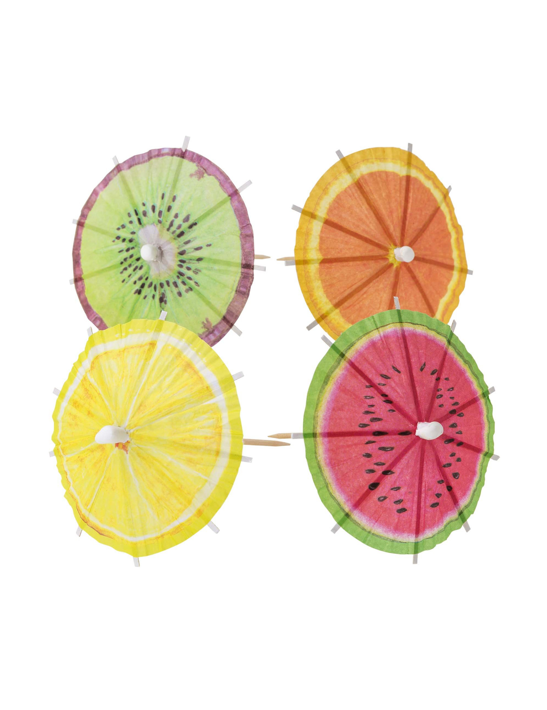 20 Parapluies fruits pour cocktails