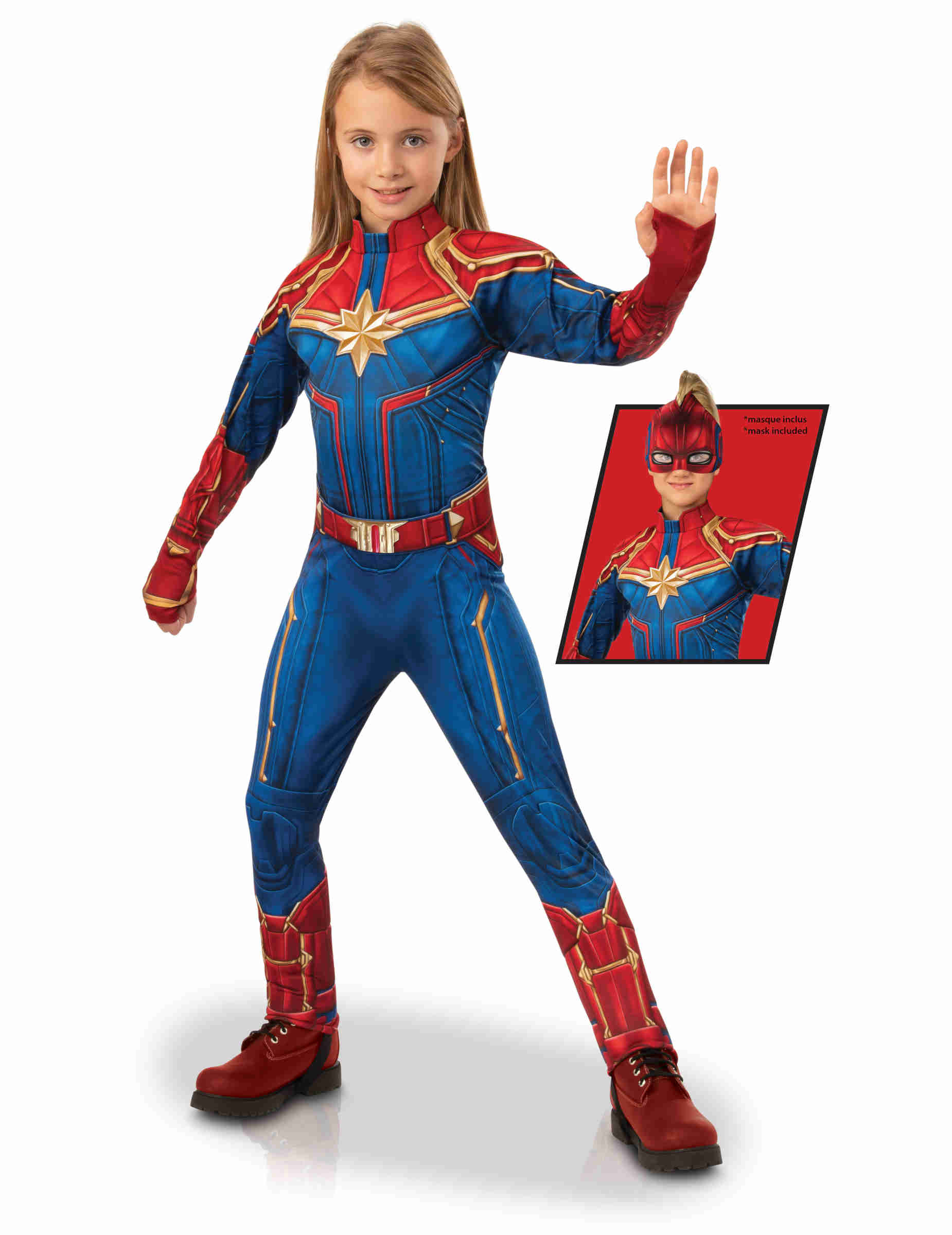 Déguisement luxe Captain Marvel fille