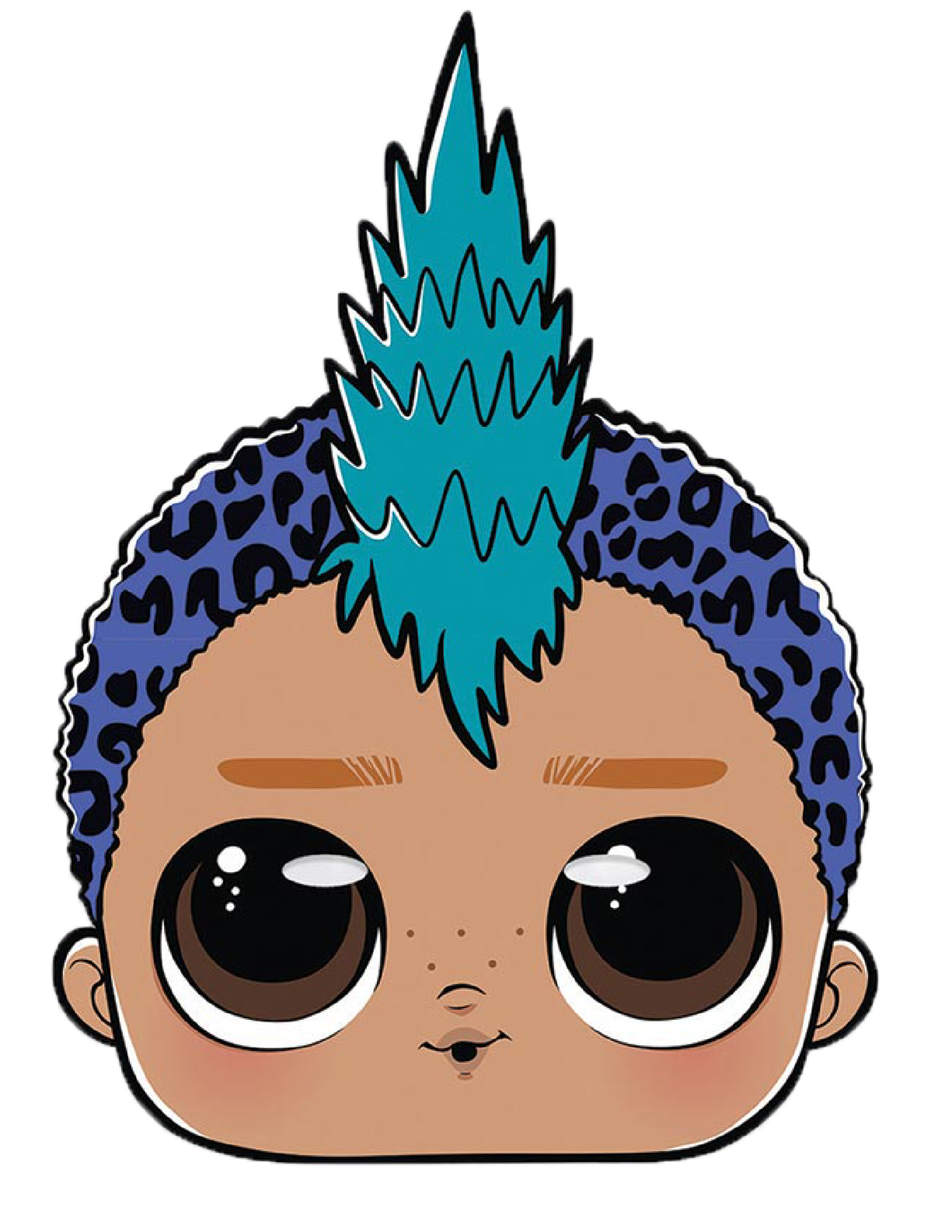 Masque en carton Punk boy LOL Surprise