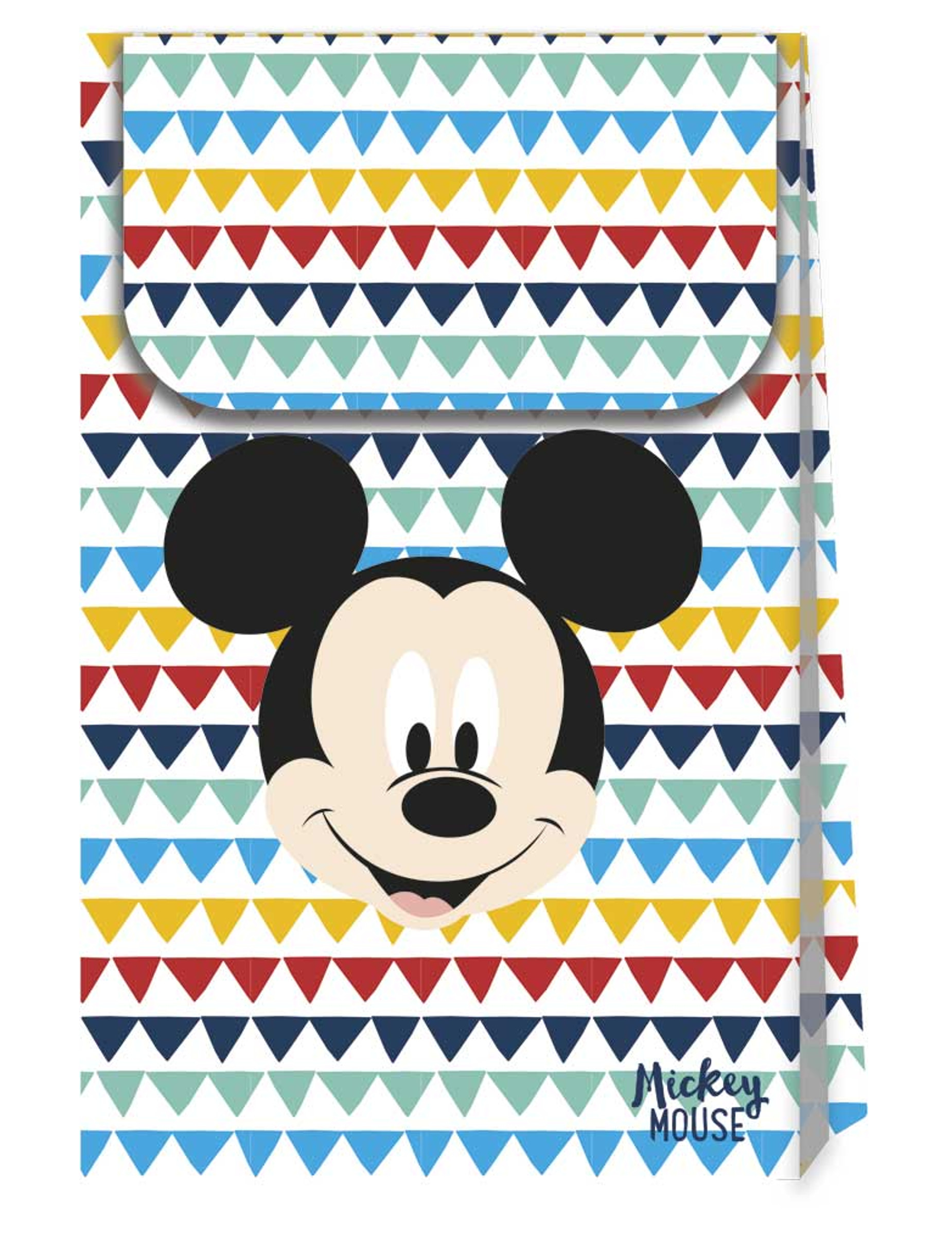 6 sacs cadeaux en carton premium Mickey 21 X 13 cm