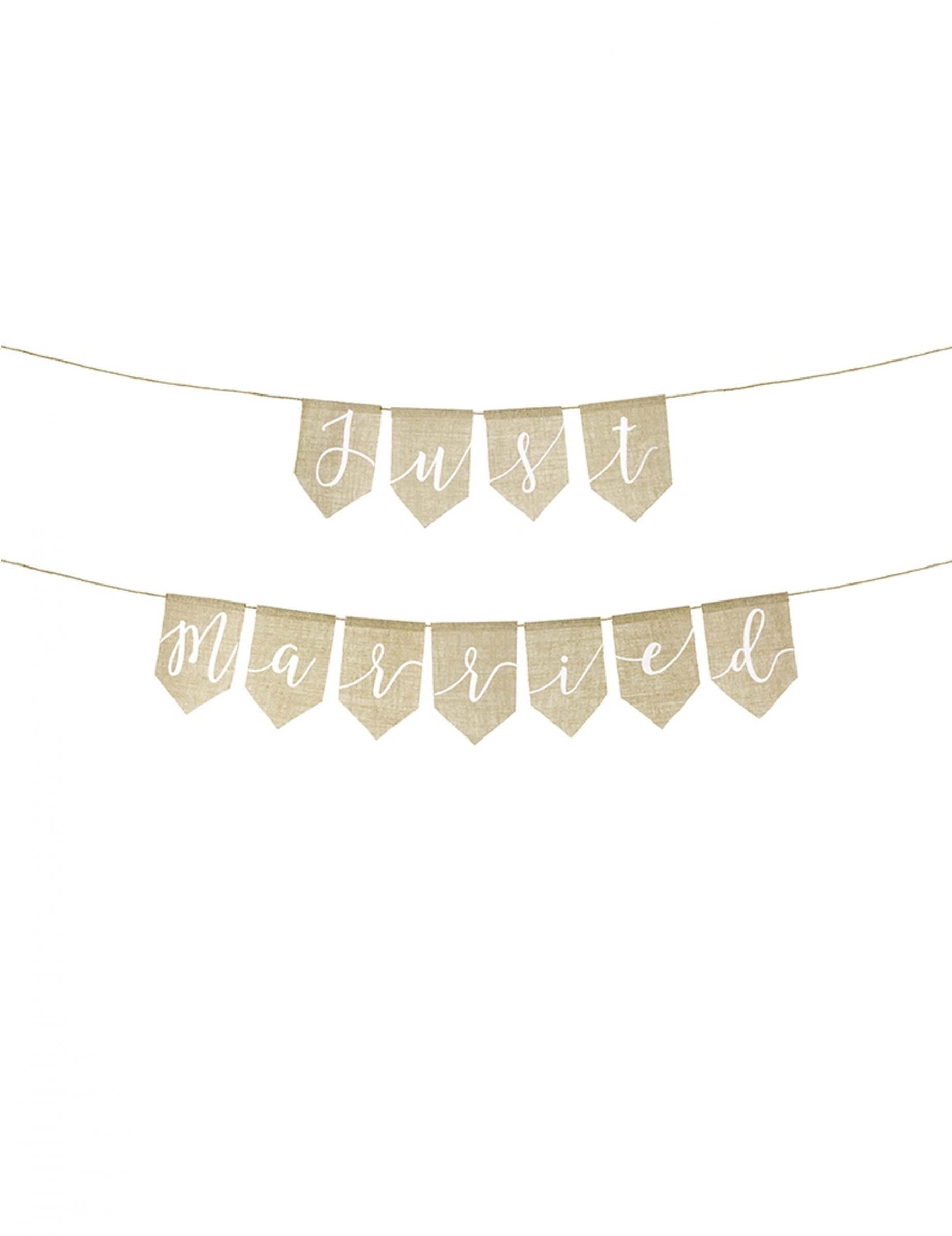 Guirlande en jute just married 185 x 23 cm