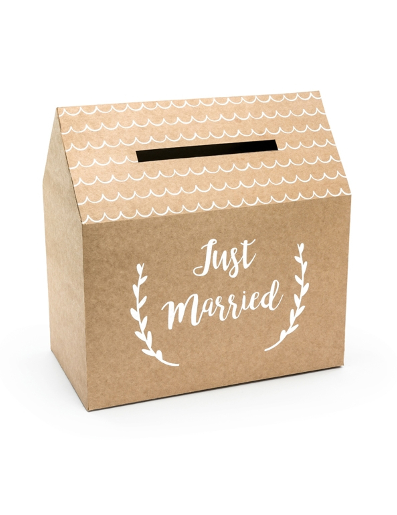 Urne en carton kraft just married 30 x 30,5 x 16,5 cm