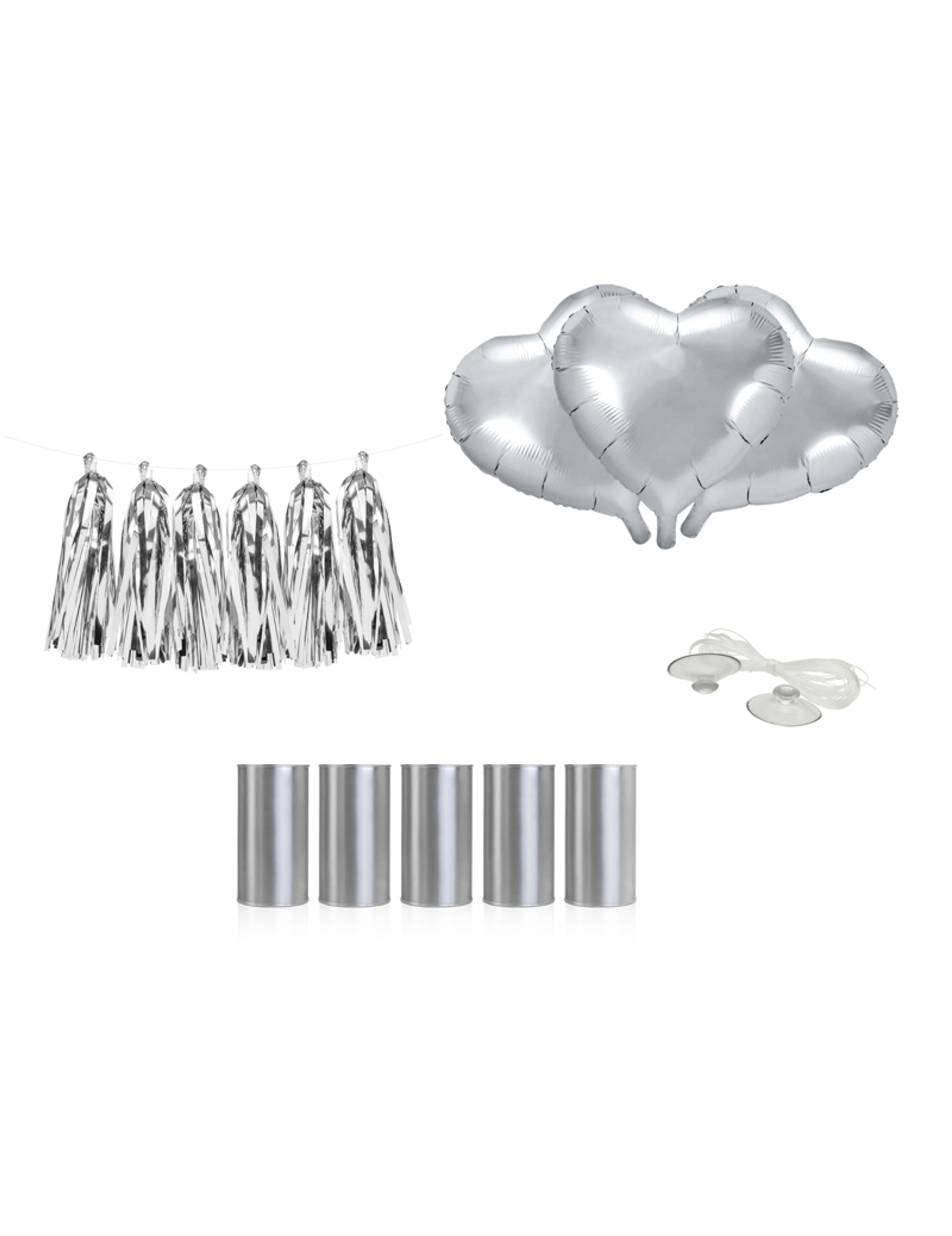 Kit décoration de voiture argenté