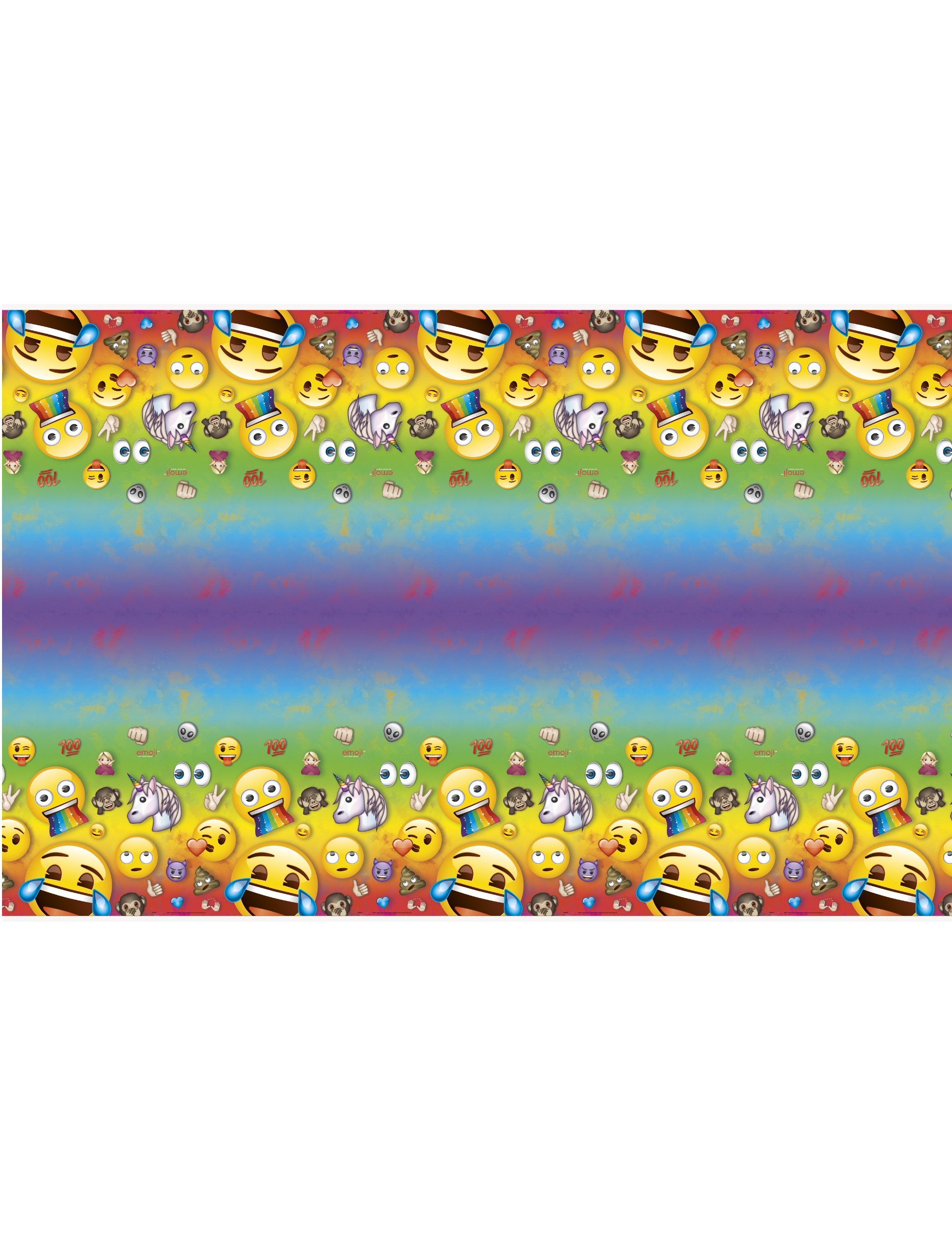 Nappe en plastique Emoji Rainbow 137 x 213 cm