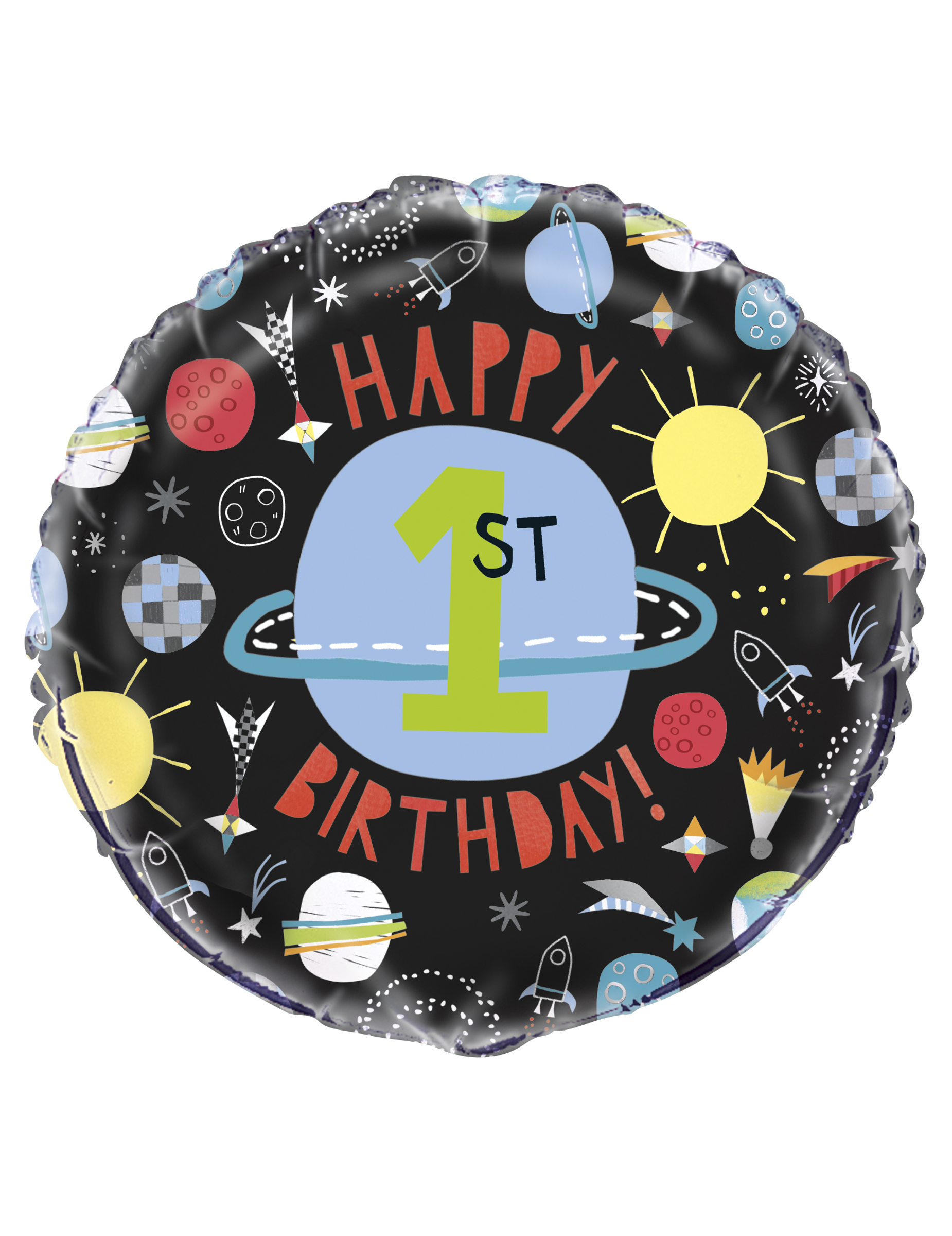 Ballon aluminium univers noir 45 cm