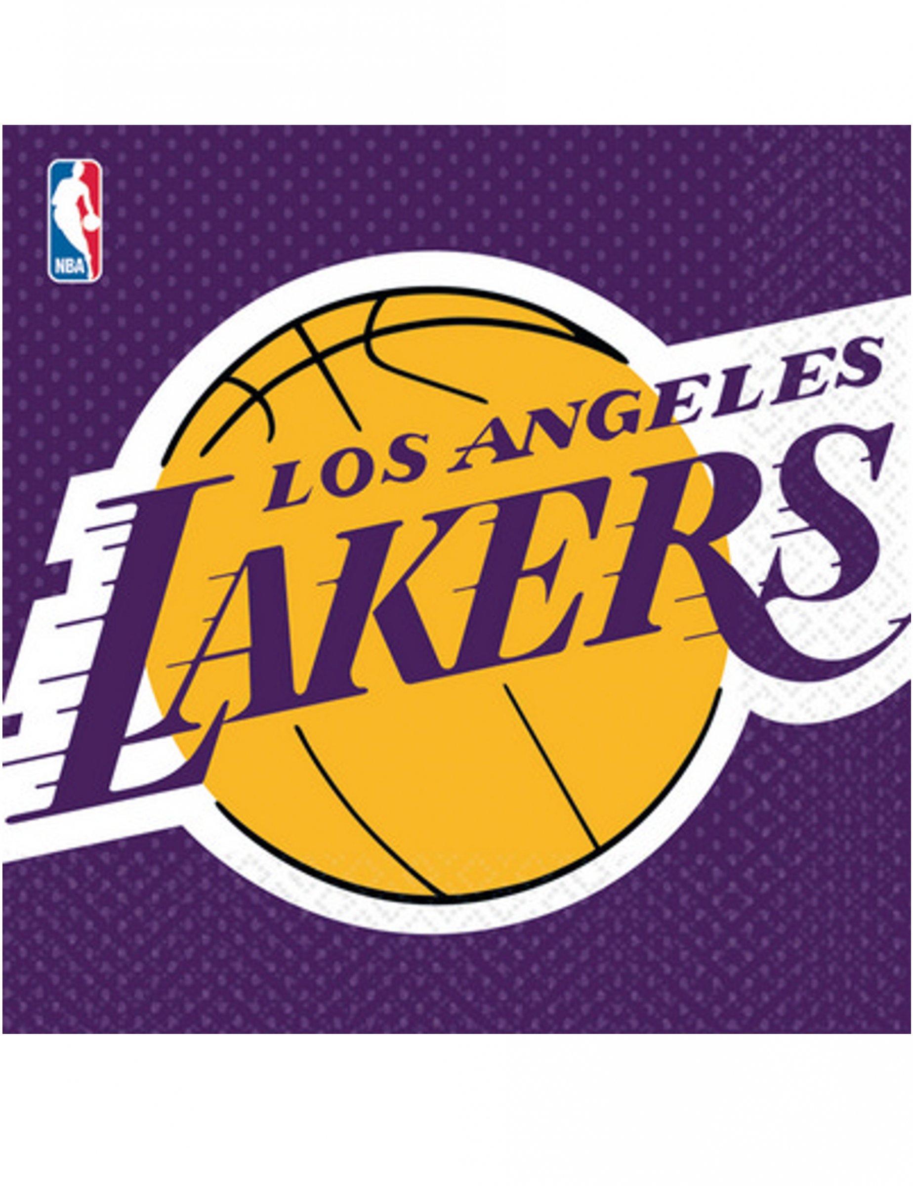 16 Serviettes en papier Lakers 33 x 33 cm