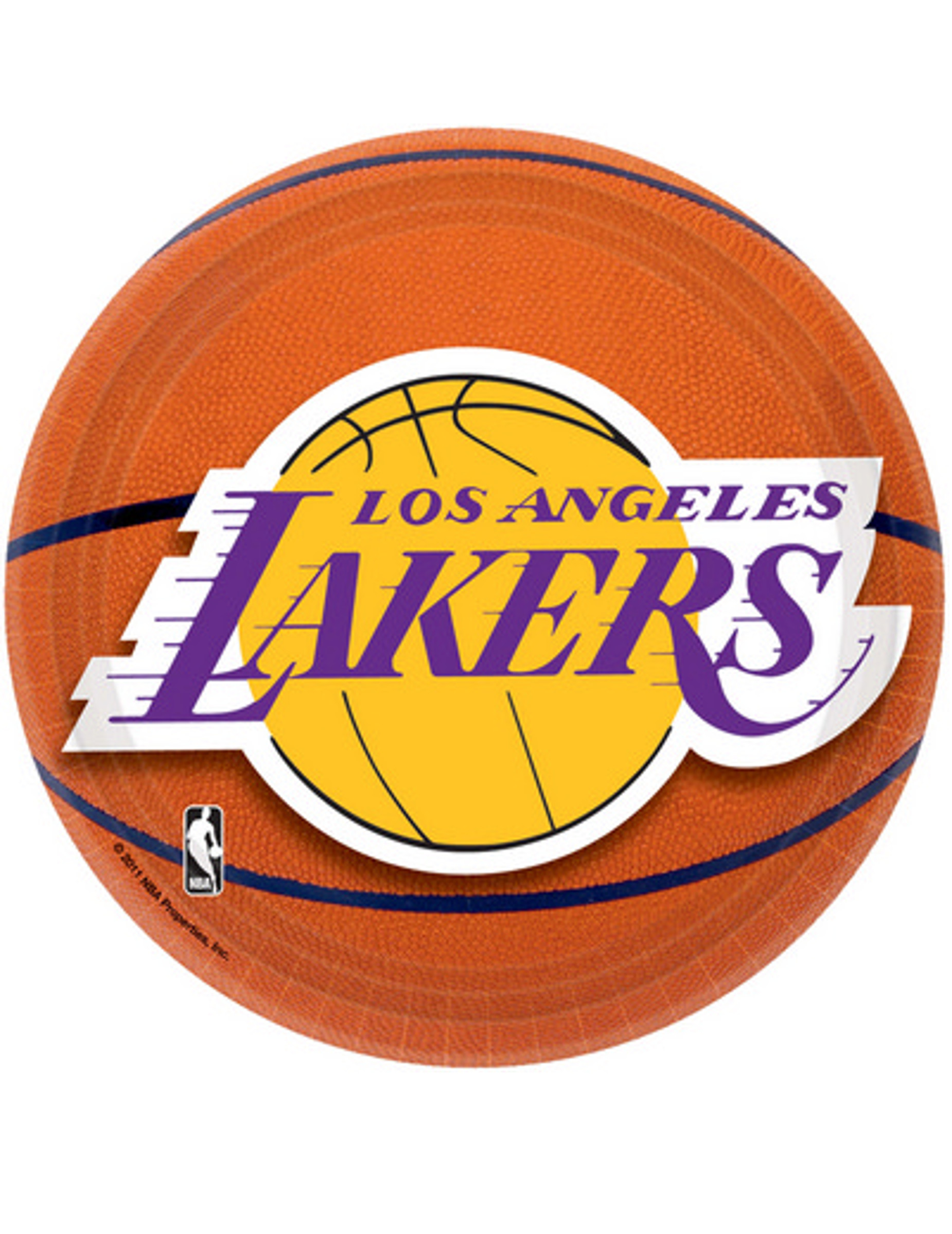 8 Petites assiettes en carton Lakers 18 cm