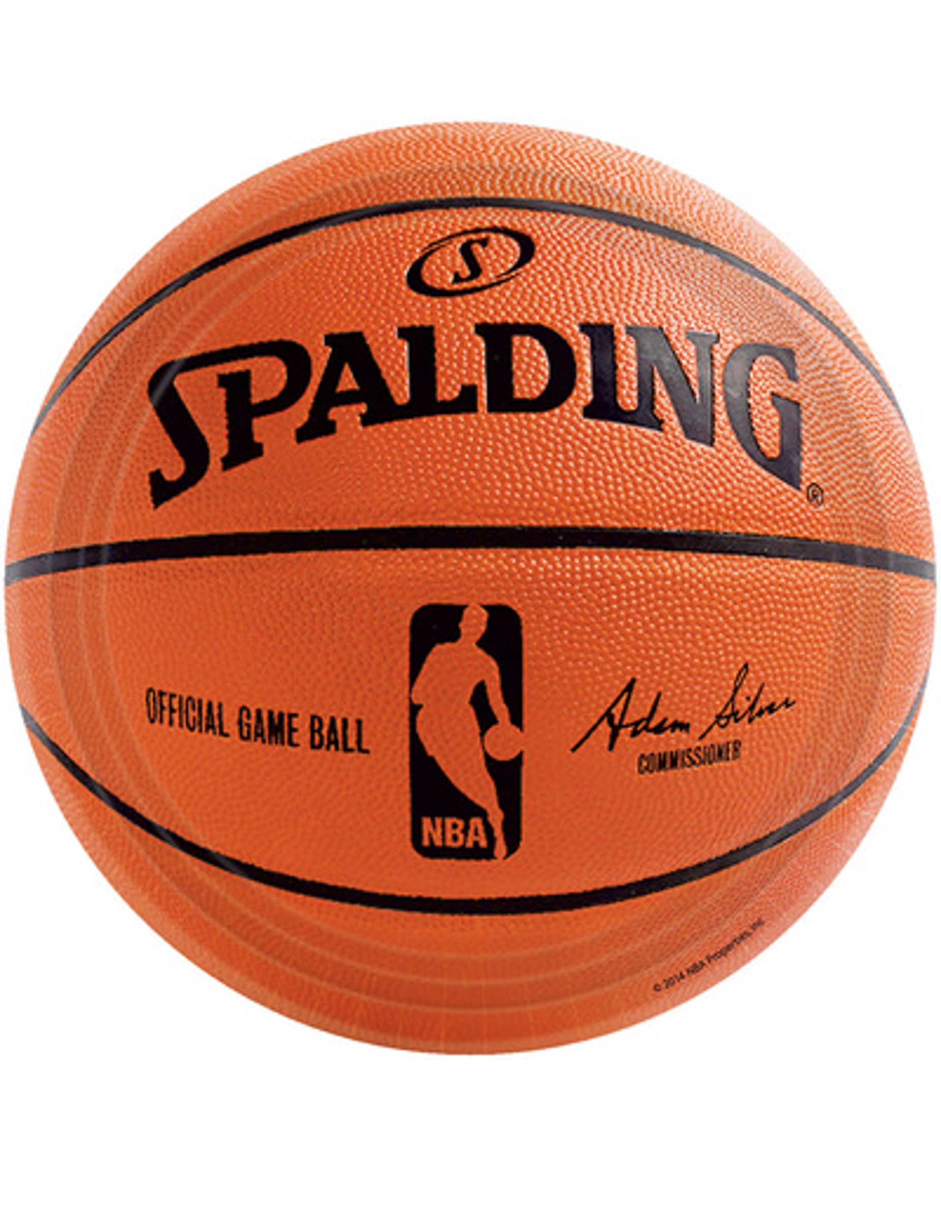 18 Assiettes en carton NBA Spalding 23 cm