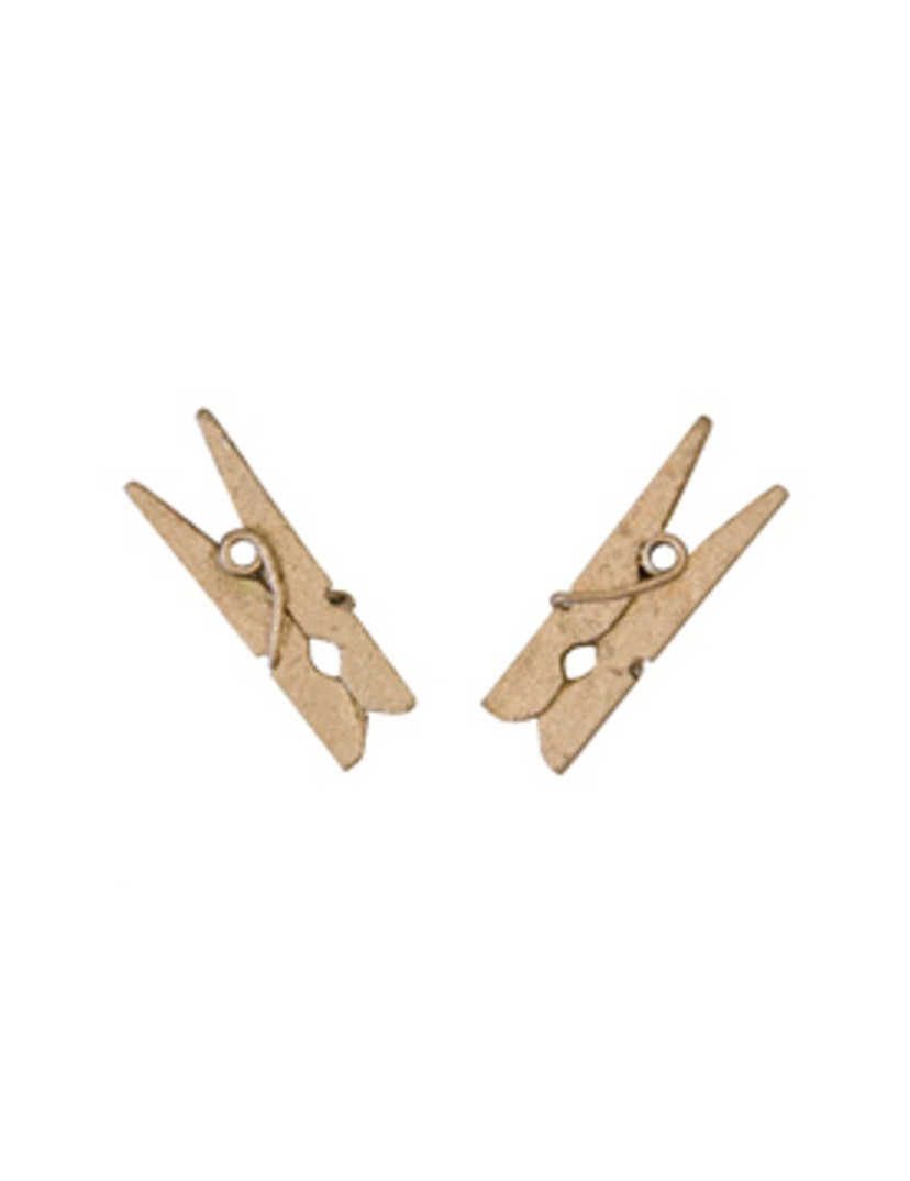 10 Mini pinces à linge en bois roses gold 2,5 cm