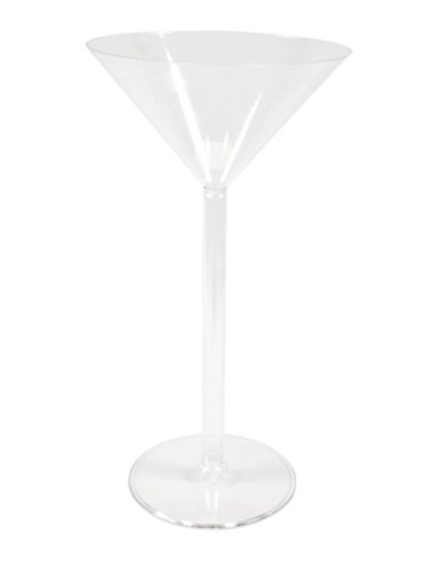 Vase sur pied maxi coupe à martini en plastique 46 cm