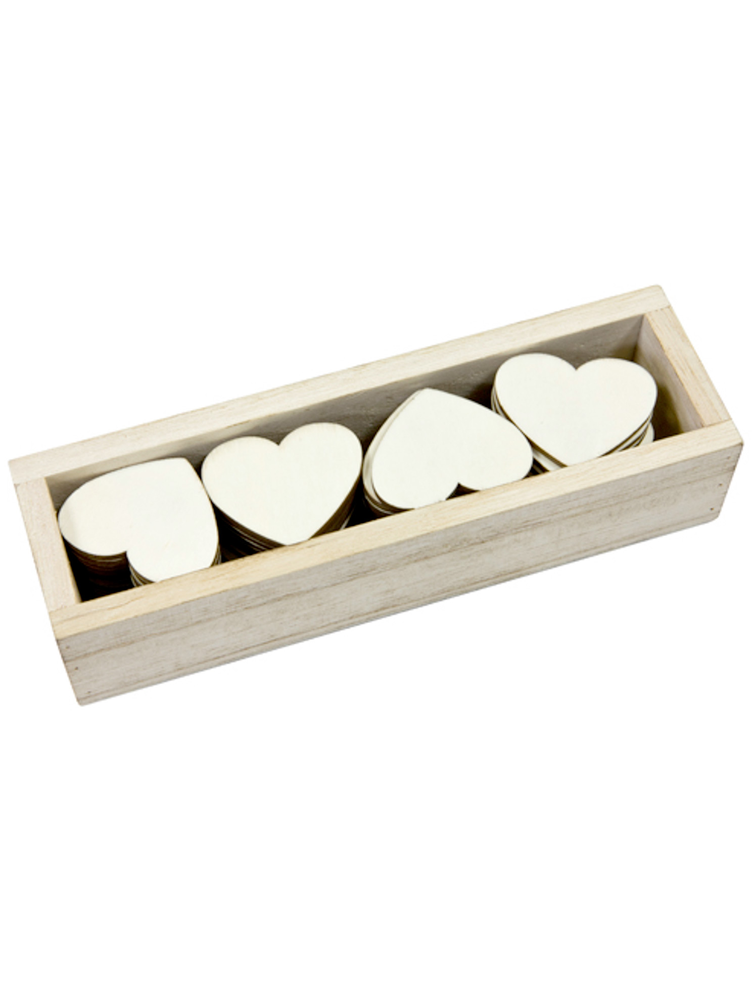 Boîte de 48 c urs en bois 4 cm