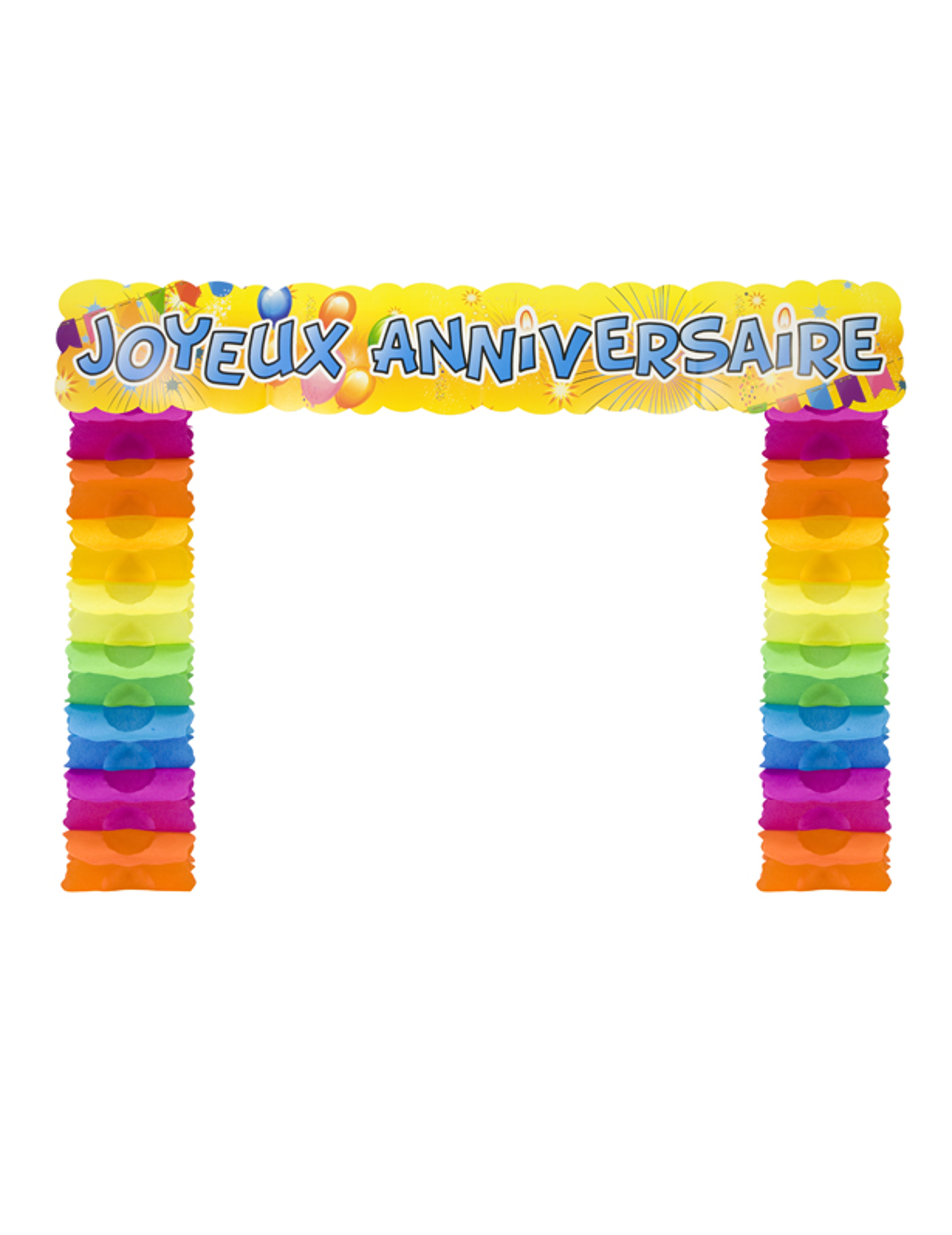 Décoration de porte Joyeux anniversaire pop 114 x 18,7 x 250 cm