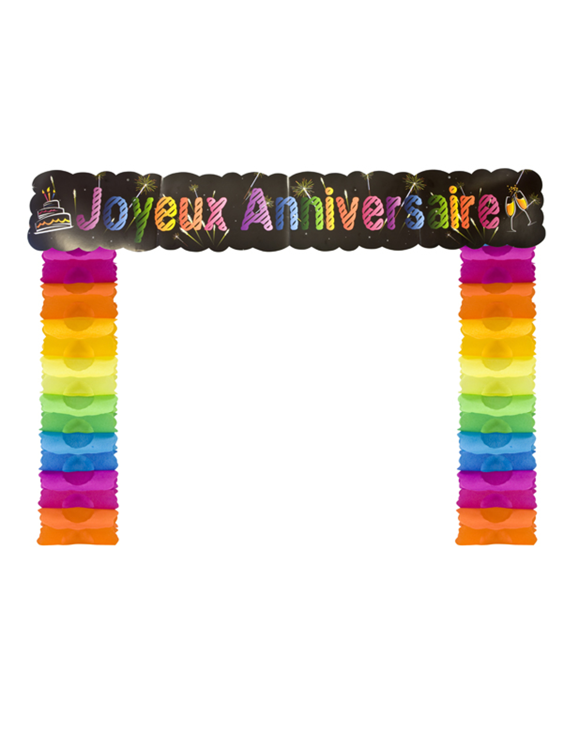 Décoration de porte Joyeux anniversaire chic 114 x 18,7 x 250 cm
