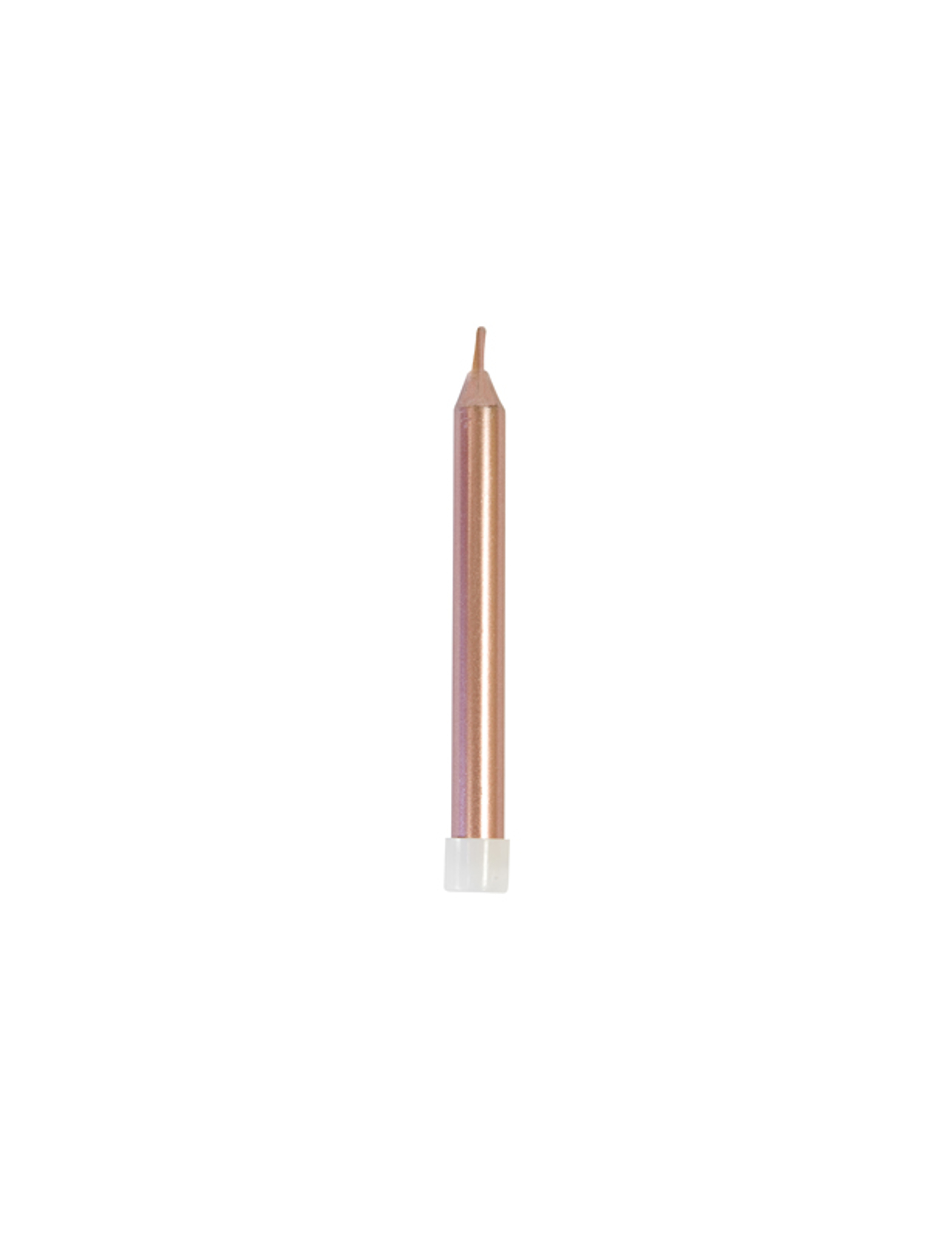 10 Bougies d'anniversaire rose gold métallisées 7 cm