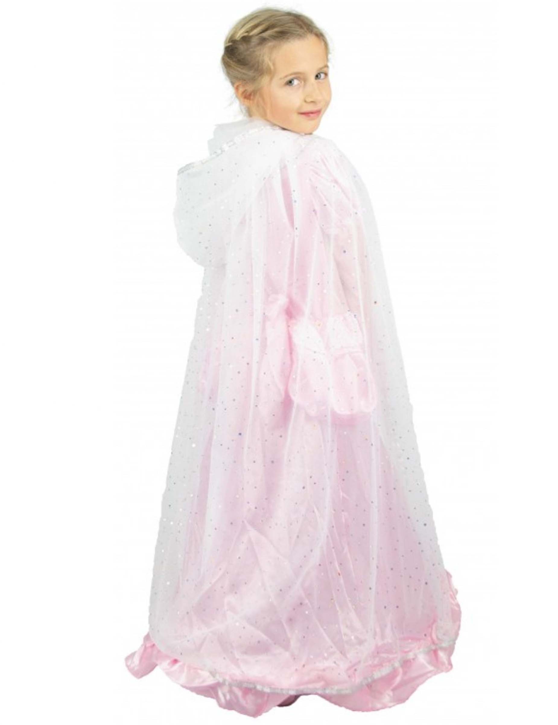 Cape princesse blanche et argent enfant