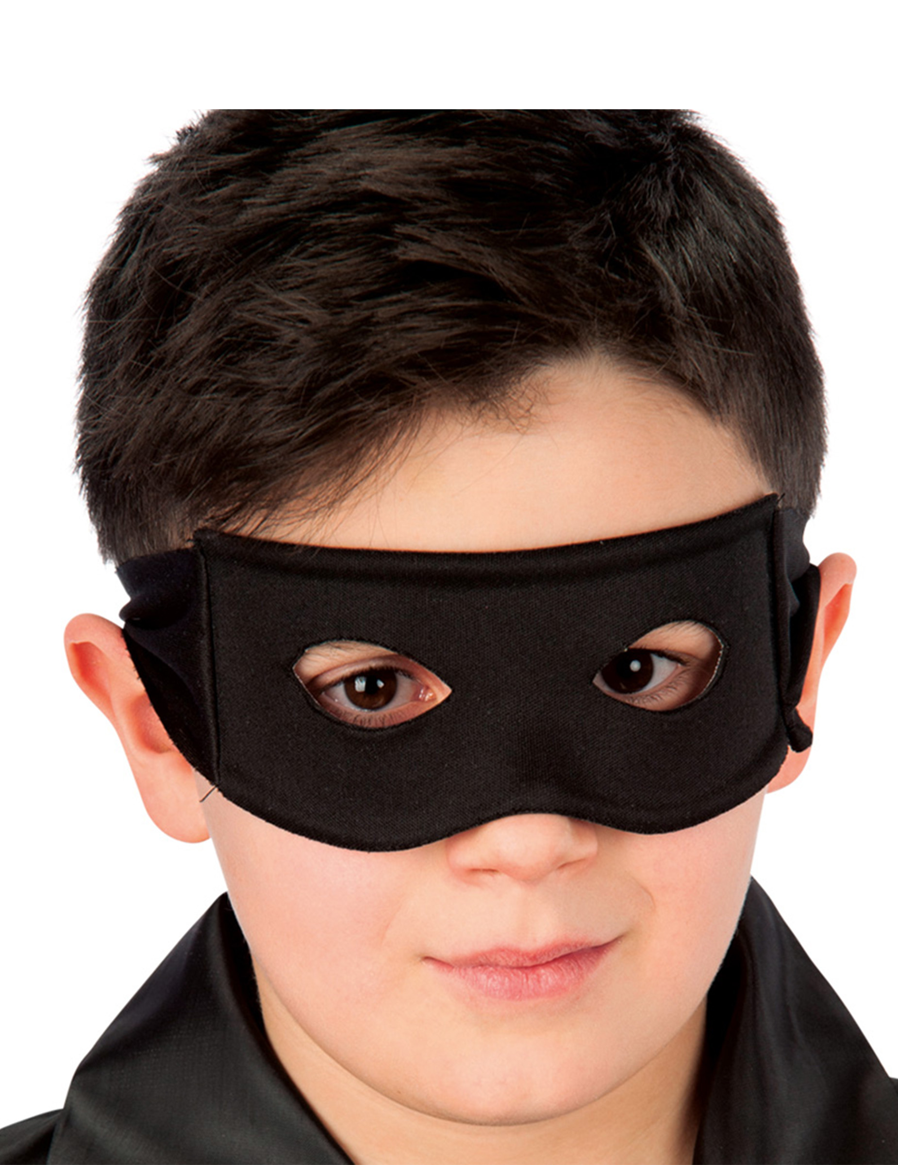 Masque chevalier noir en tissu enfant