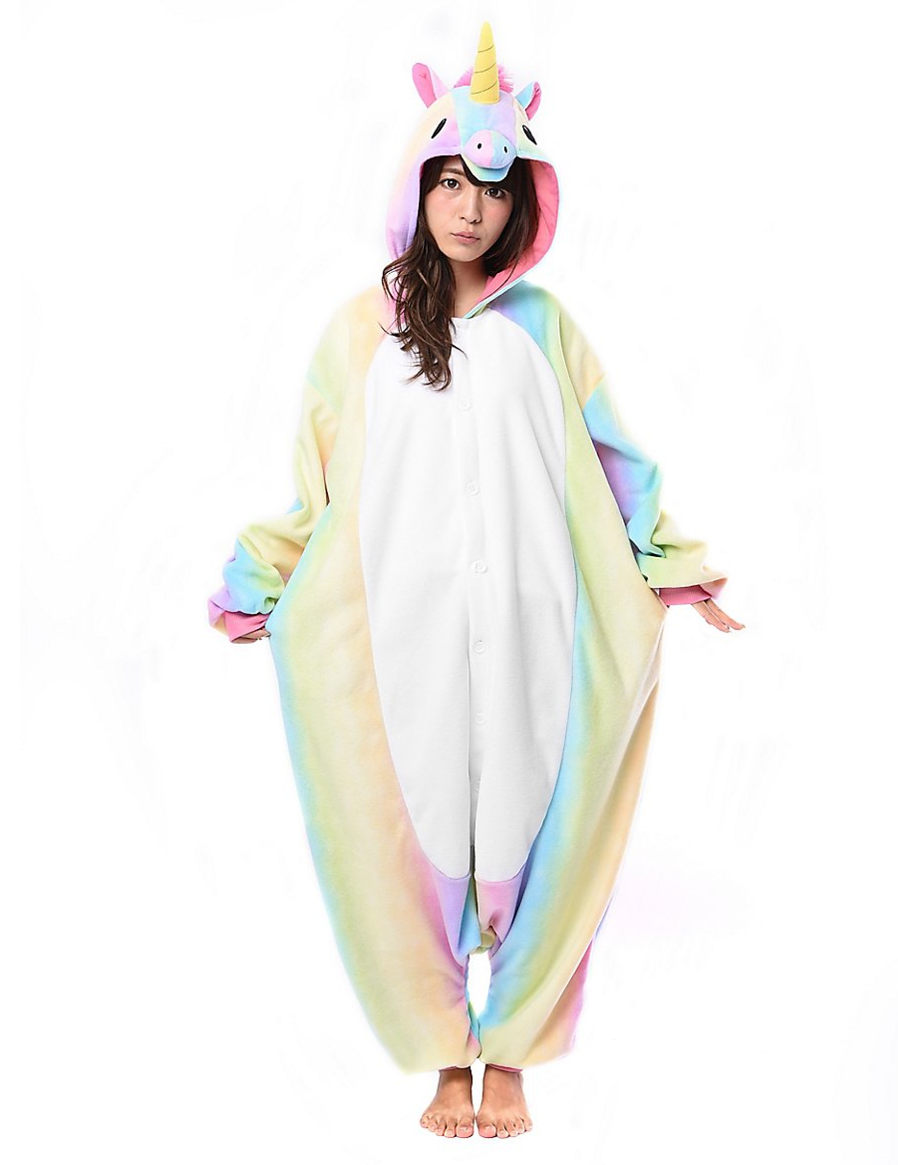 Combinaison Kigurumi licorne arc-en-ciel adulte