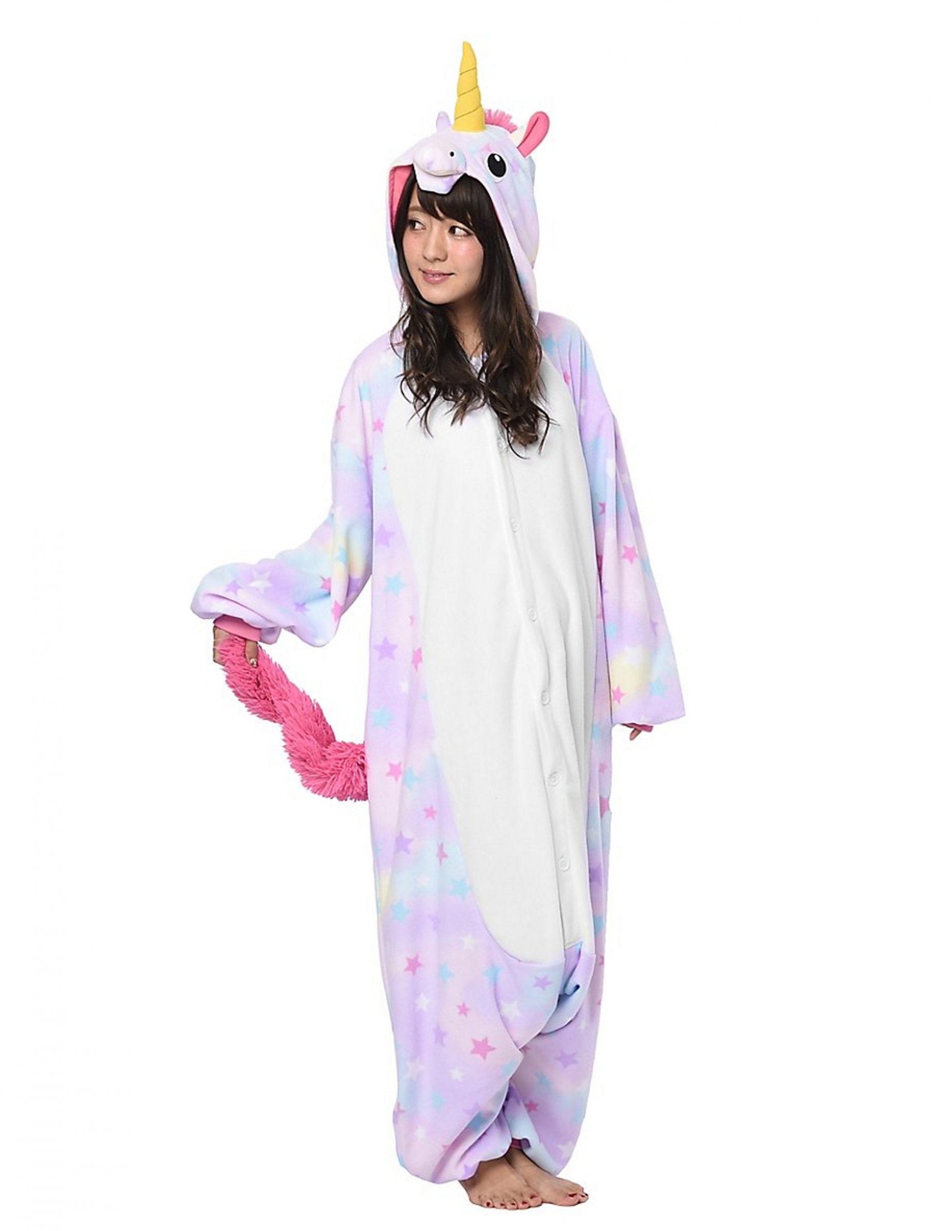 Combinaison Kigurumi licorne pastel étoilée adulte