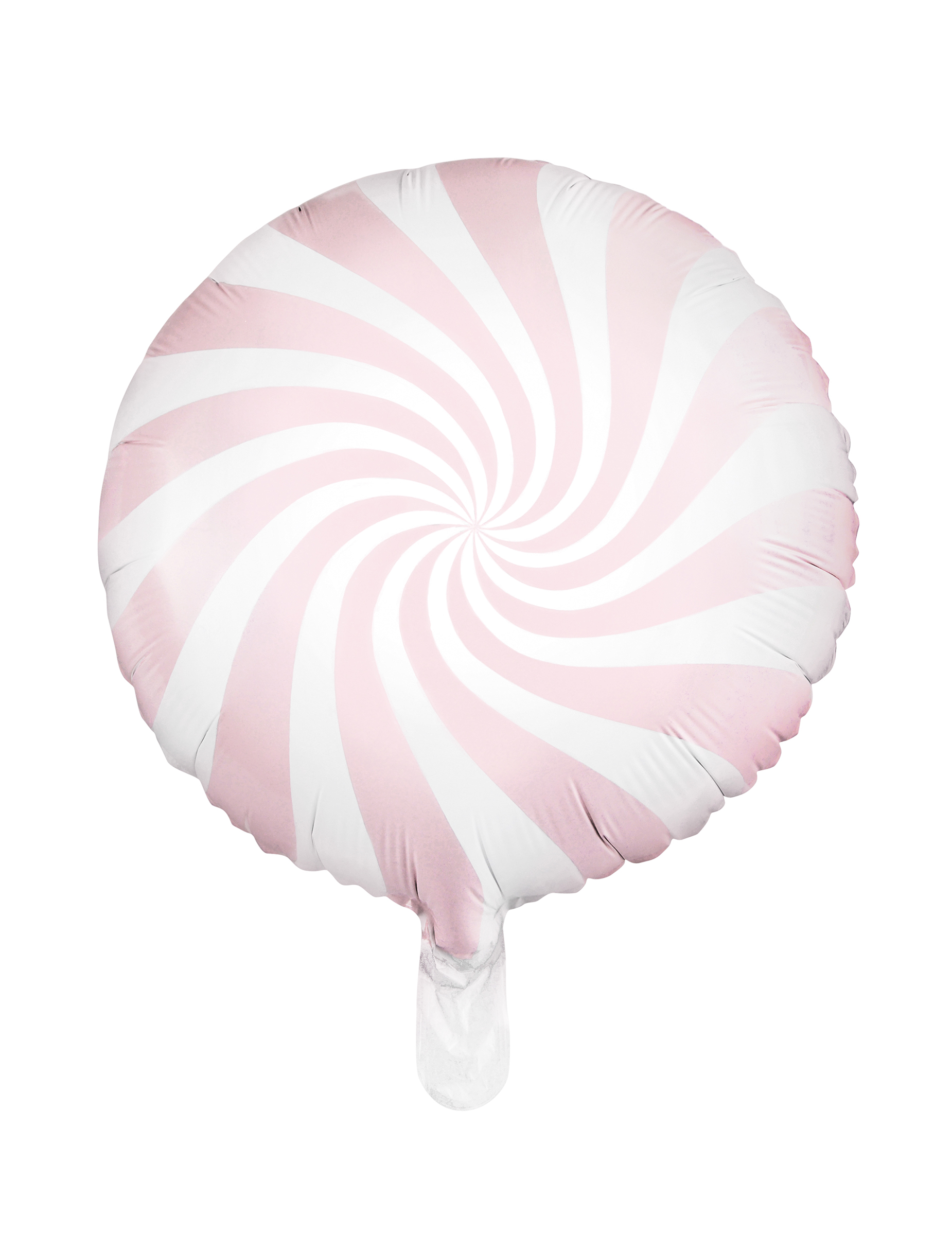 Ballon aluminium sucette rose et blanc 35 cm